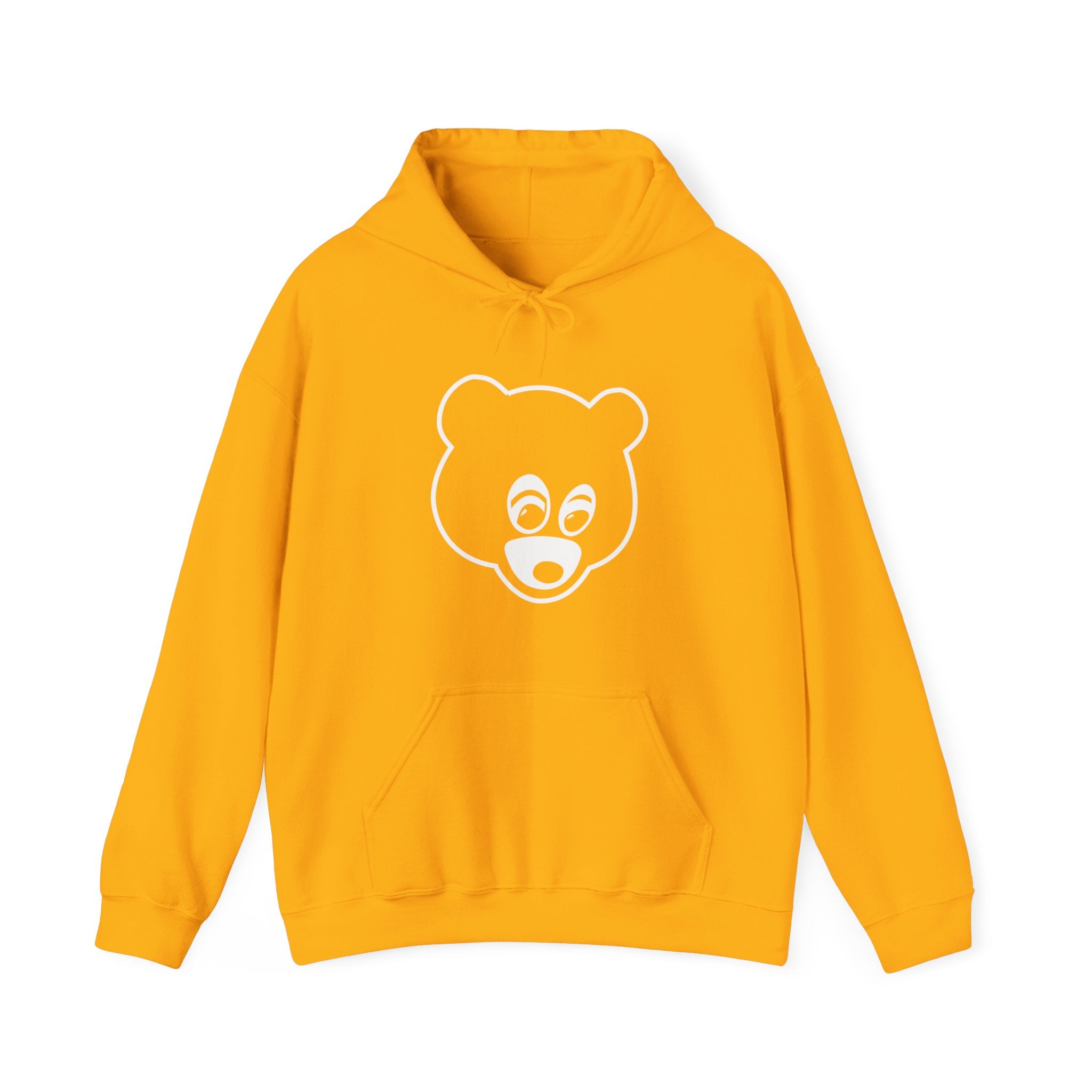 College Dropout Kanye West Bear Hoodie Sweatshirt-S-Gold-Bootlg
