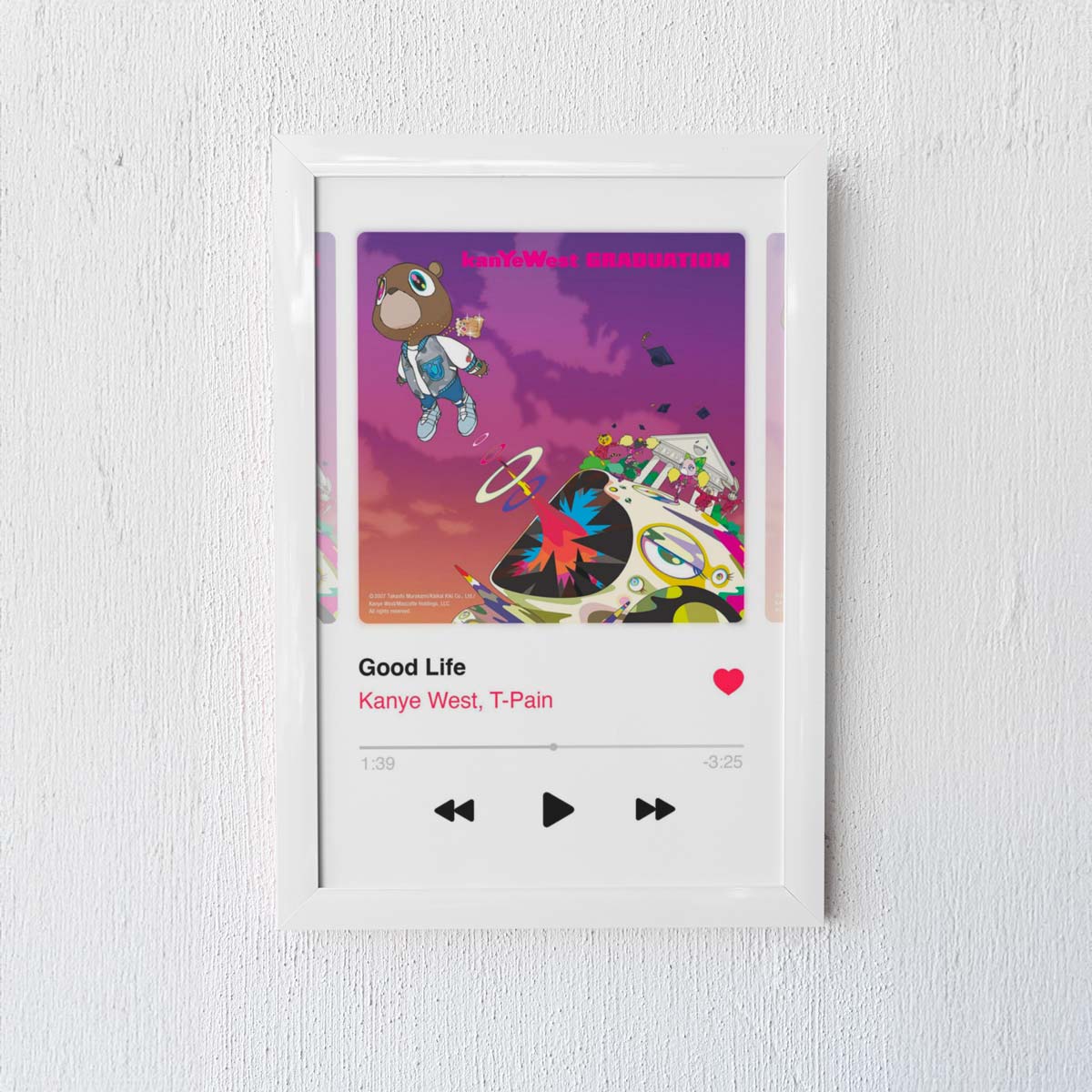 Good Life Kanye West T-Pain Music Player Album Poster-Bootlg