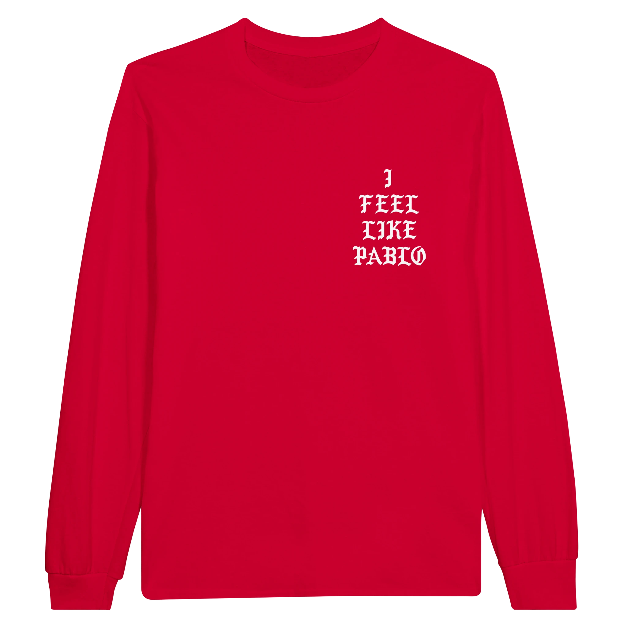 I Feel Like Pablo Unisex Jersey Long Sleeve Tee-Red-S-Bootlg