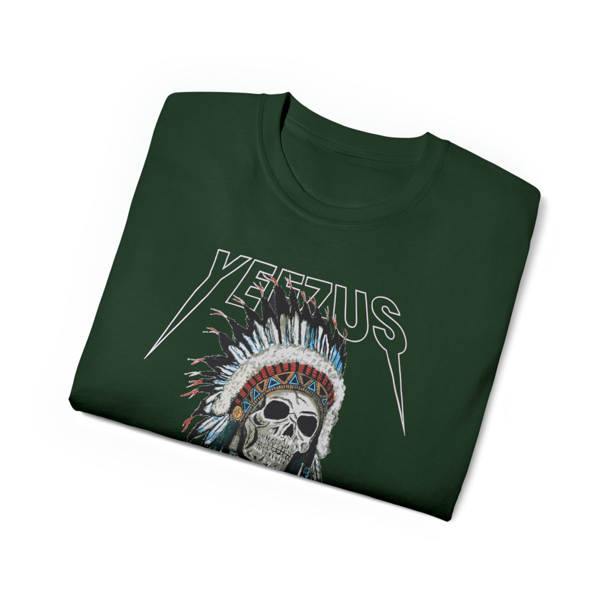 Kanye West Yeezus 2022 Tour Tee Skull Indian-Bootlg