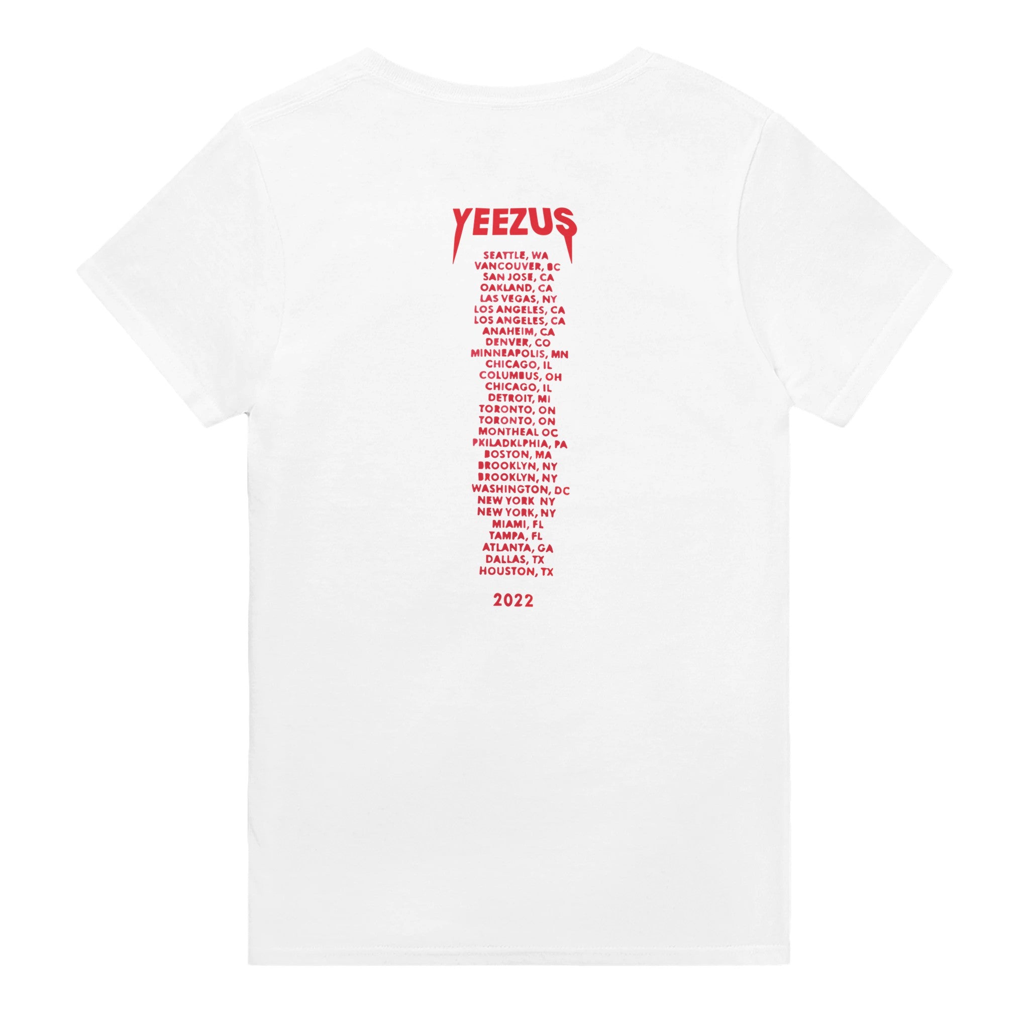 Kanye West Yeezus 2022 Tour Tee Skull Indian-Bootlg