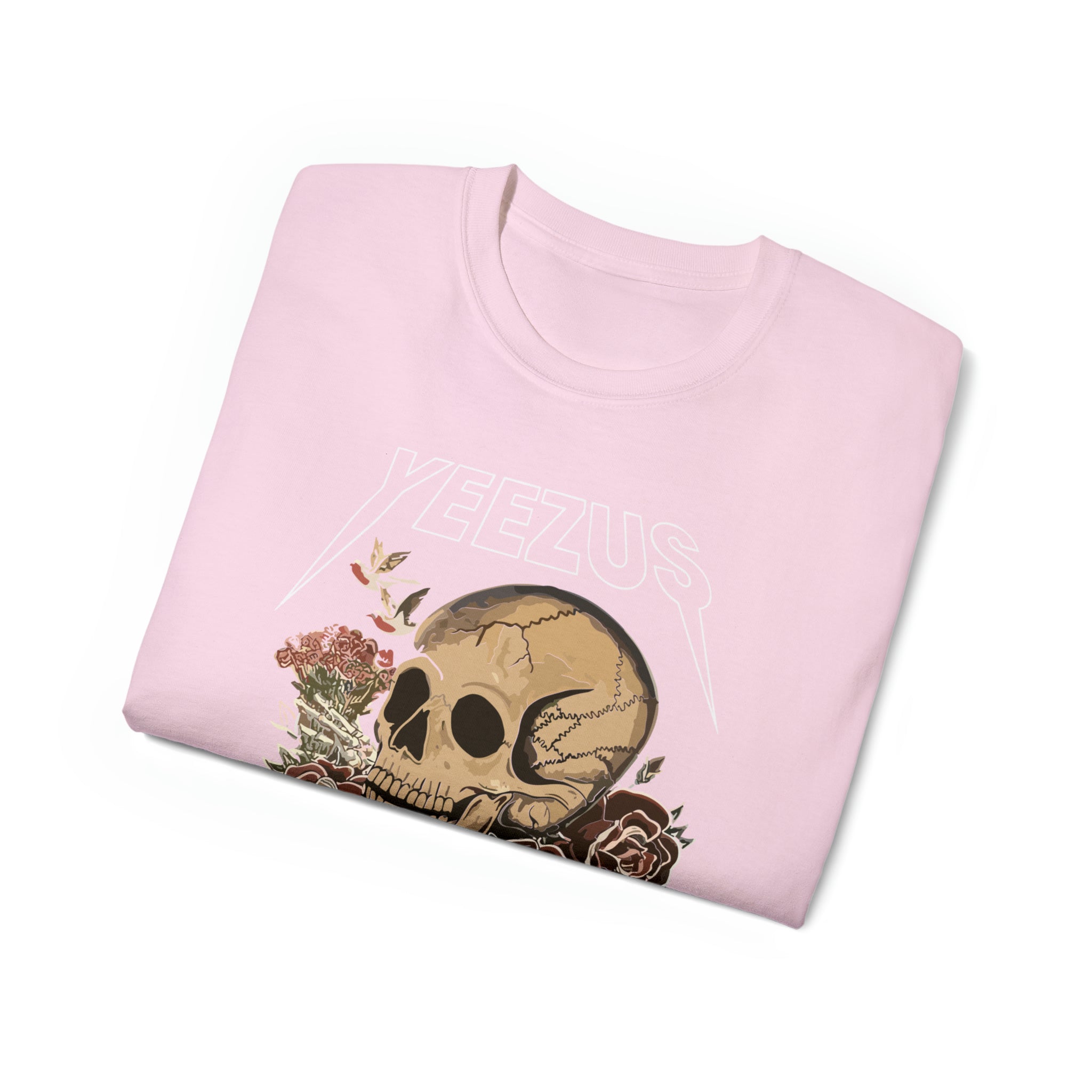 Kanye West Yeezus Tee God Wants You Skull & Birds-Bootlg