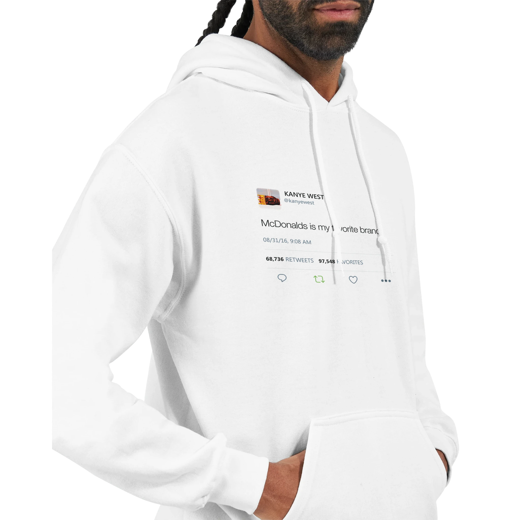 McDonalds is my favorite brand Kanye West Tweet Hoodie-Bootlg
