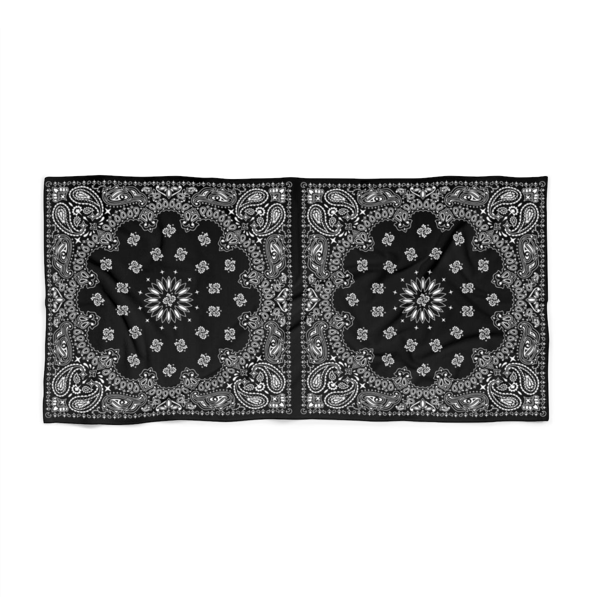 Black Bandana Beach Towel-36x72-Bootlg