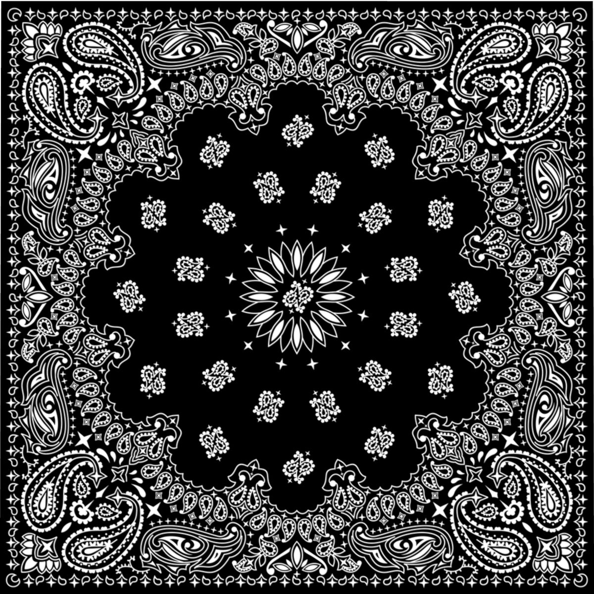 Black Bandana Microfiber Duvet Cover-Bootlg