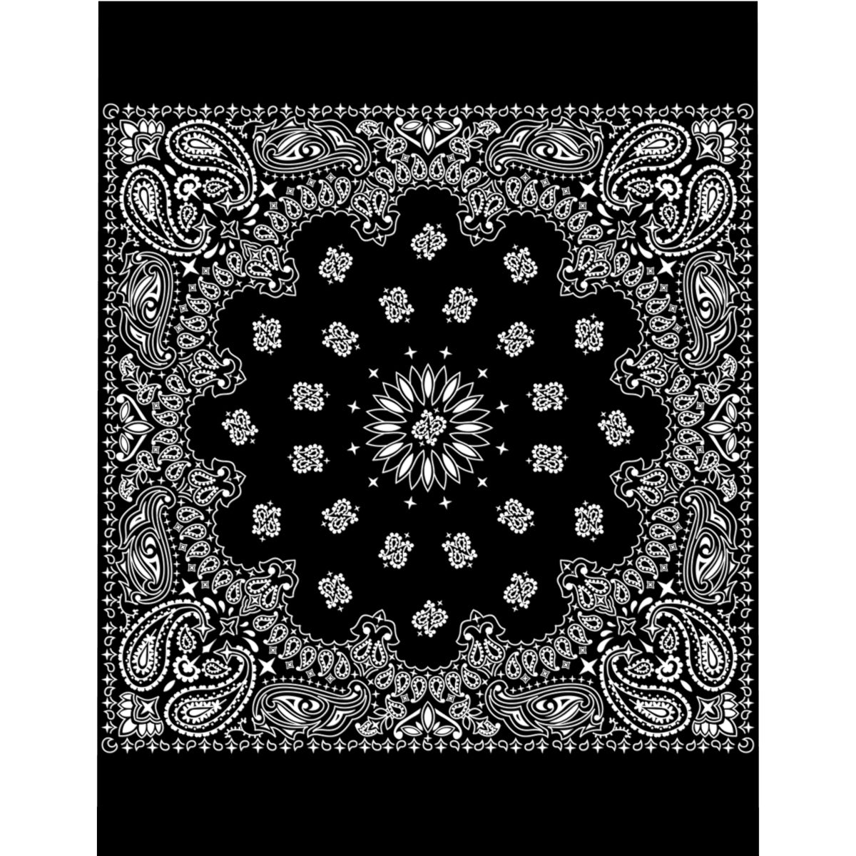 Black Bandana Microfiber Duvet Cover-Bootlg