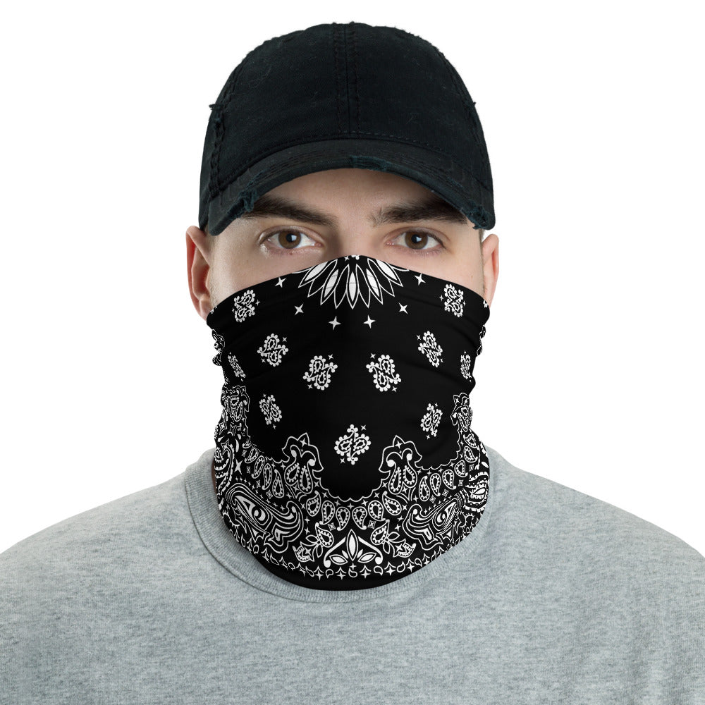Black Bandana Neck gaiter Snood-Bootlg