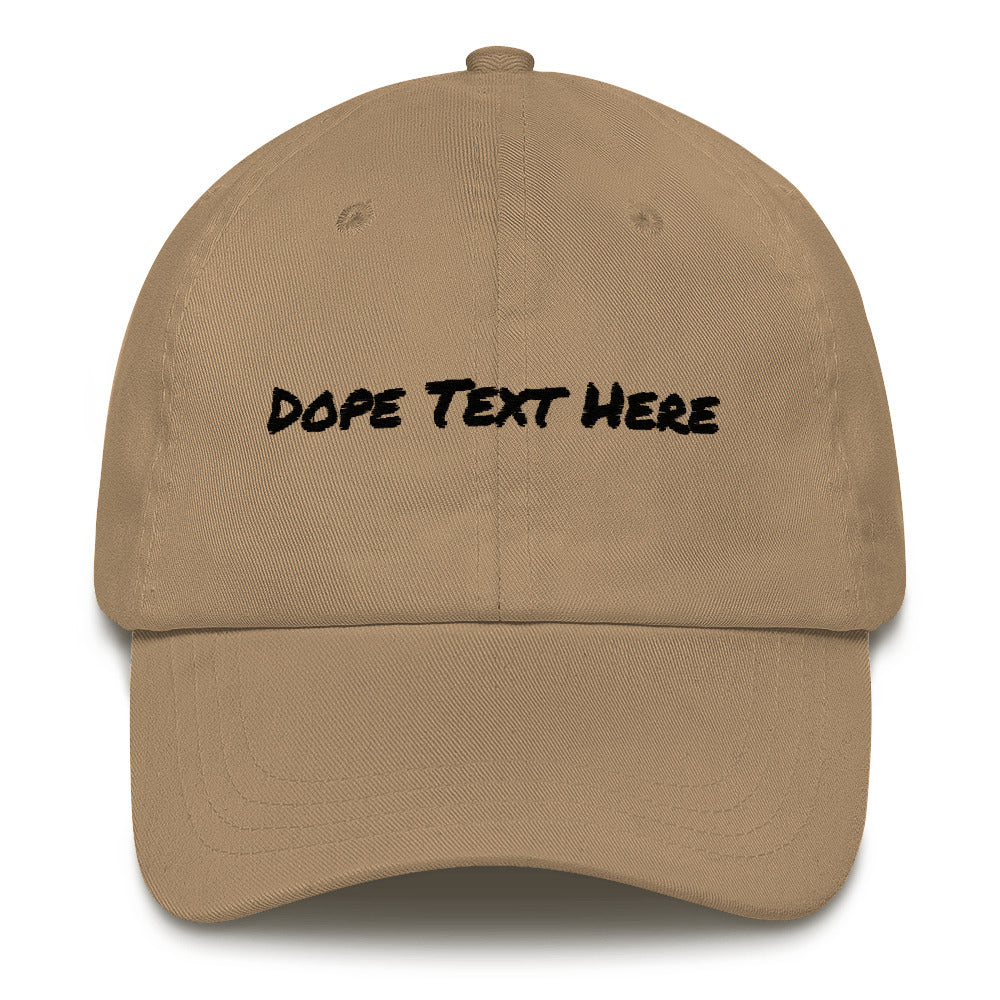 Custom embroidered Dad hat - Put your personalized text on this dope dad cap-Khaki-Bootlg