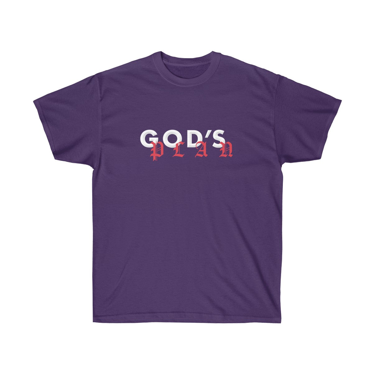 Drake God's Plan Inspired Tee-Purple-S-Bootlg