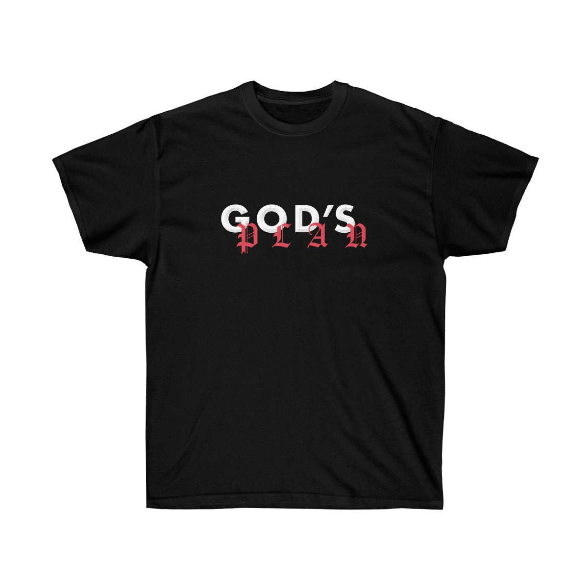 Drake God's Plan Inspired Tee-Black-L-Bootlg