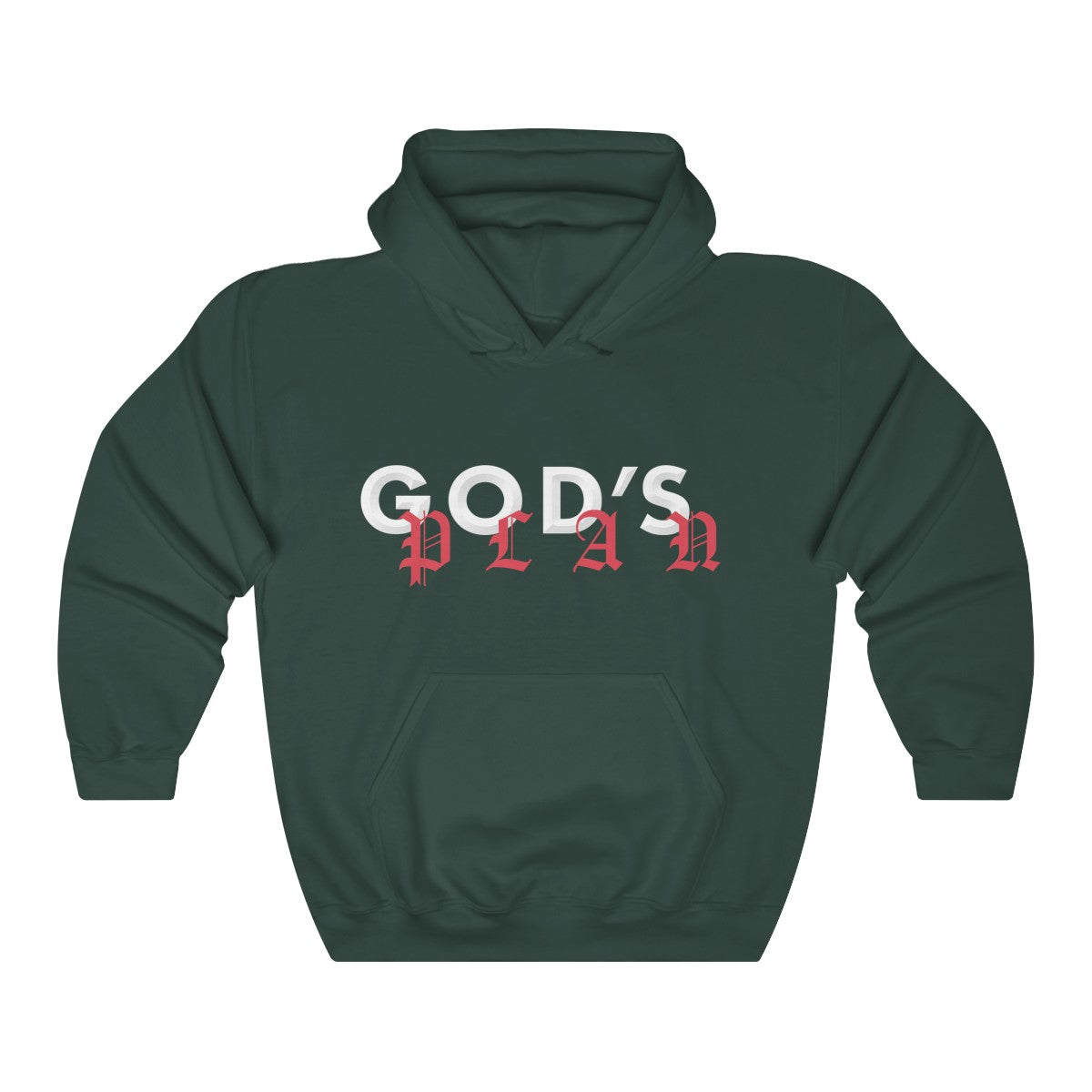 Drake God's Plan Inspired Unisex Heavy Blend™ Hoodie-Forest Green-S-Bootlg