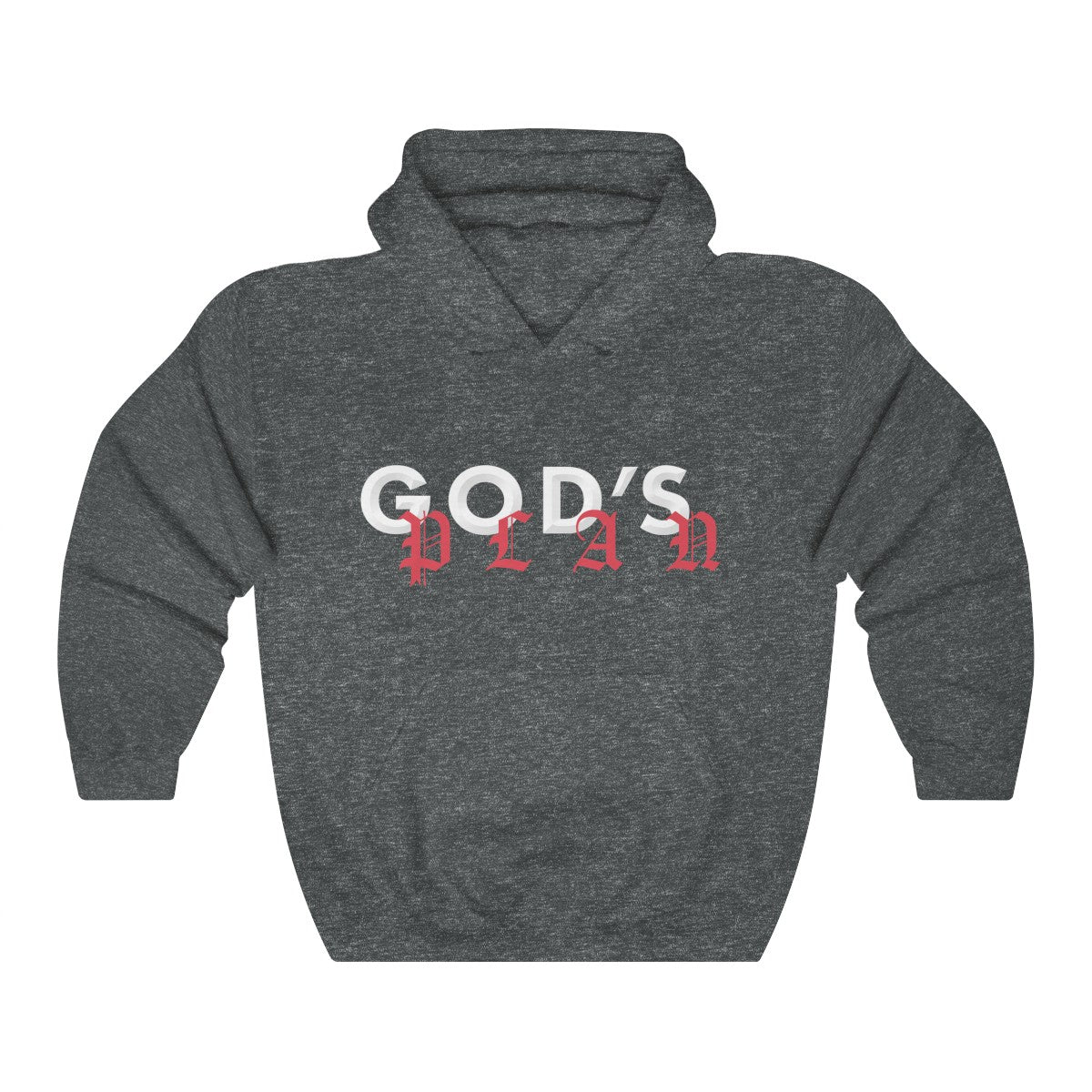 Drake God's Plan Inspired Unisex Heavy Blend™ Hoodie-Dark Heather-S-Bootlg
