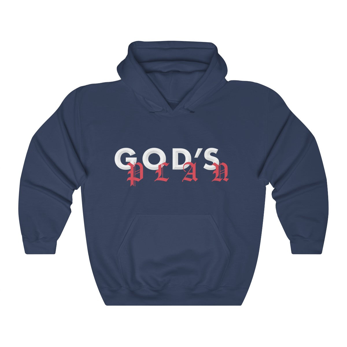 Drake God's Plan Inspired Unisex Heavy Blend™ Hoodie-Navy-S-Bootlg
