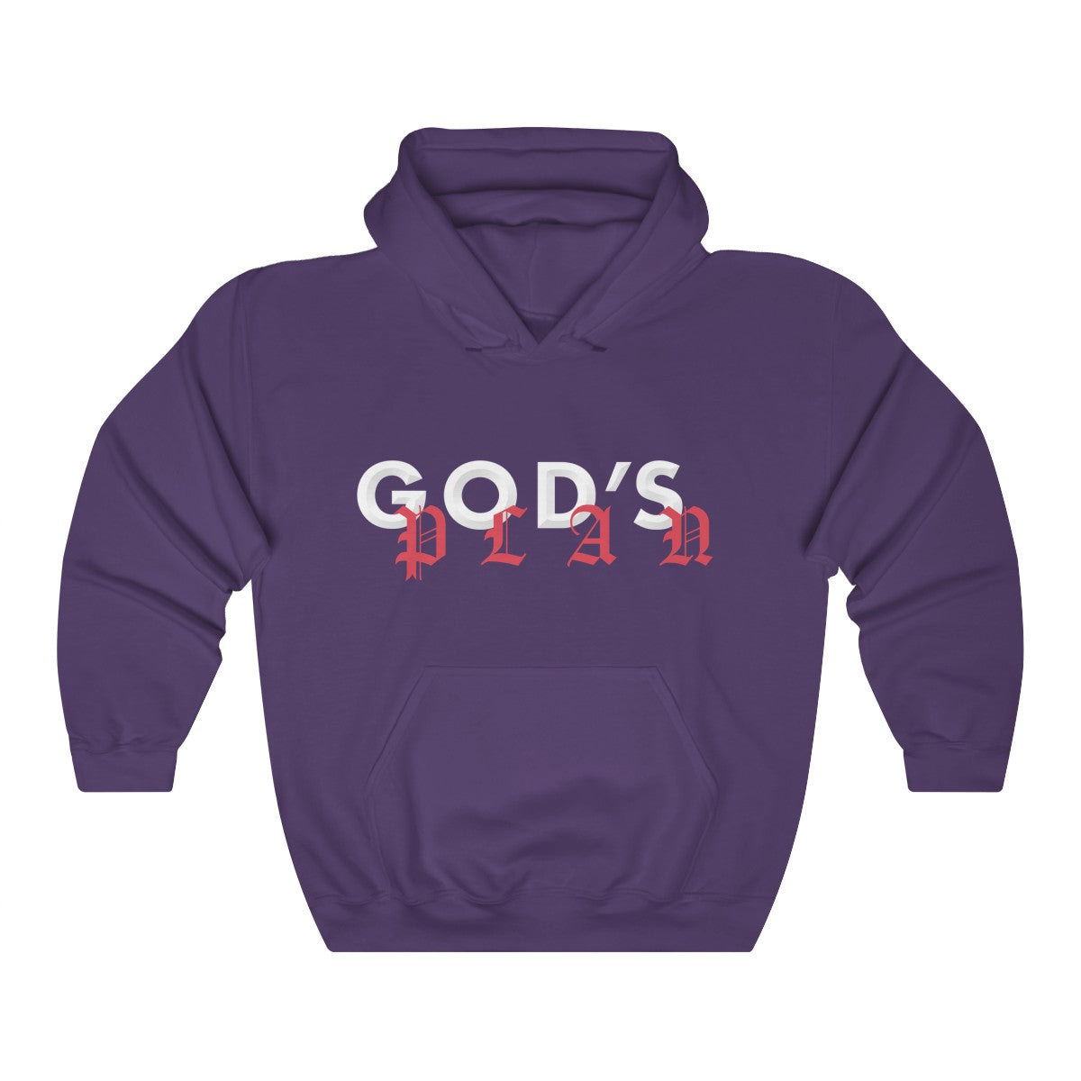Drake God's Plan Inspired Unisex Heavy Blend™ Hoodie-Purple-S-Bootlg