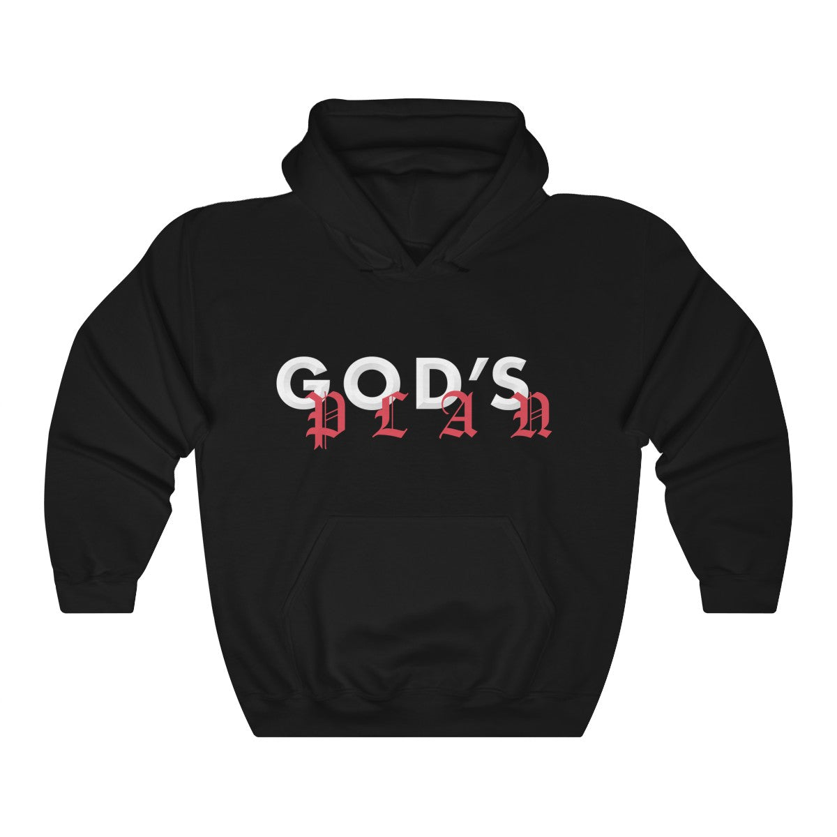 Drake God's Plan Inspired Unisex Heavy Blend™ Hoodie-Black-L-Bootlg