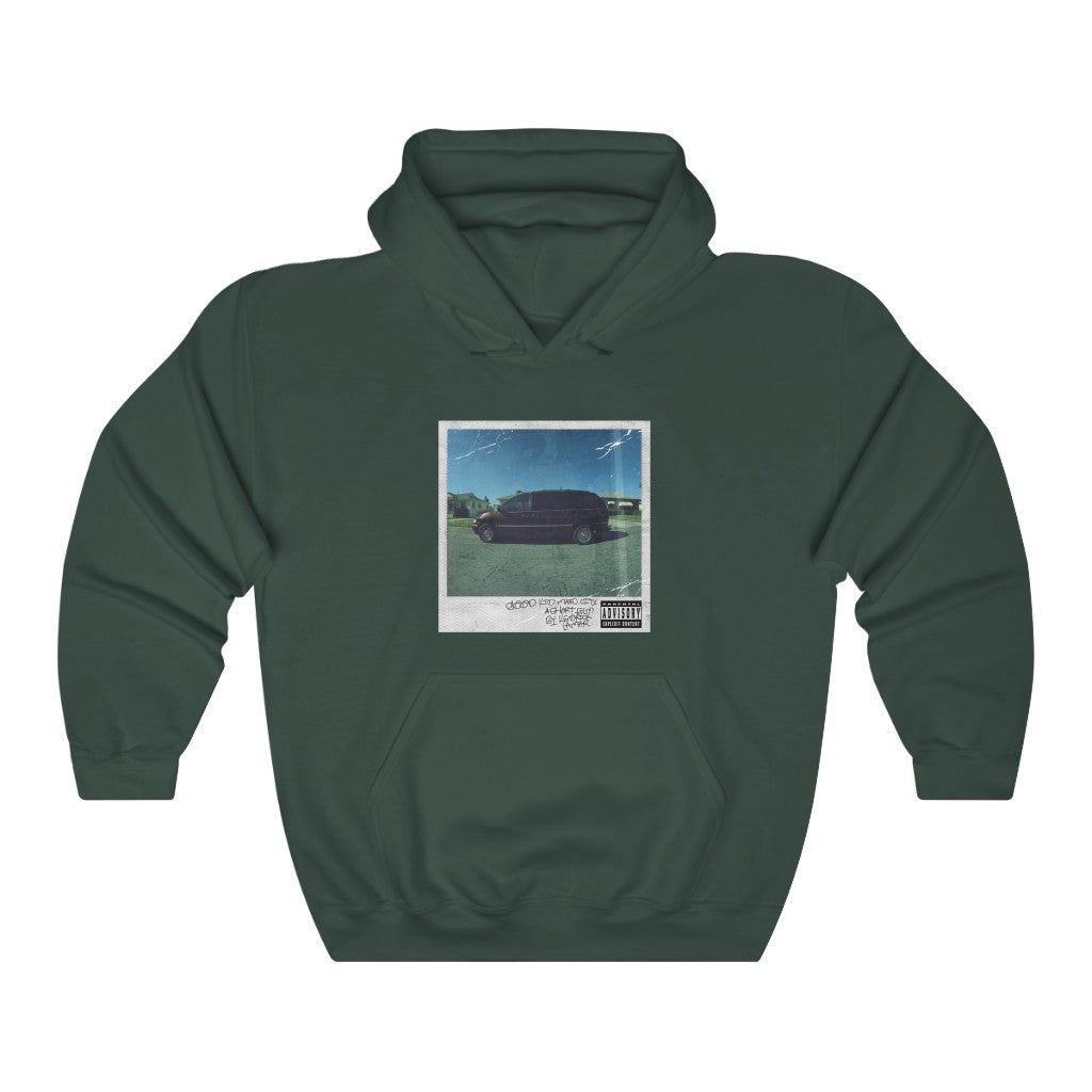 Good Kid, m.A.A.d city Kendrick Lamar inspired Unisex Hooded Sweatshirt-Forest Green-S-Bootlg