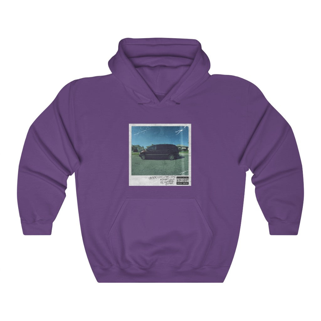 Good Kid, m.A.A.d city Kendrick Lamar inspired Unisex Hooded Sweatshirt-Purple-S-Bootlg