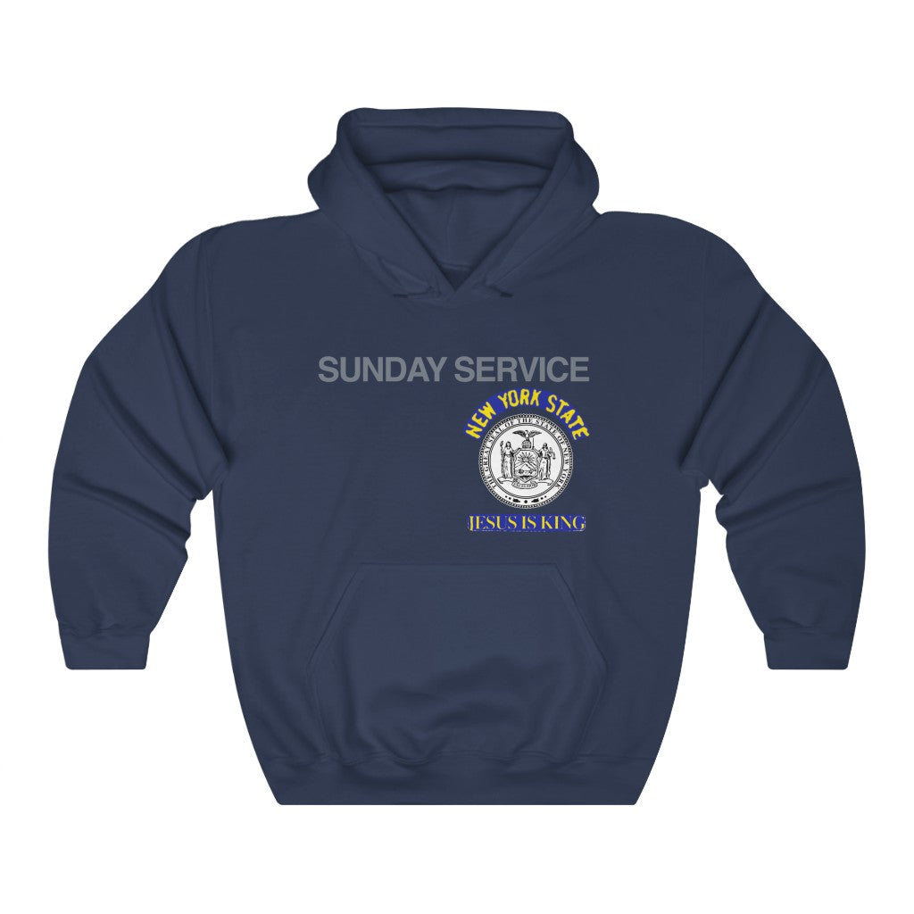 Jesus is King New York Seal Hoodie-S-Navy-Bootlg