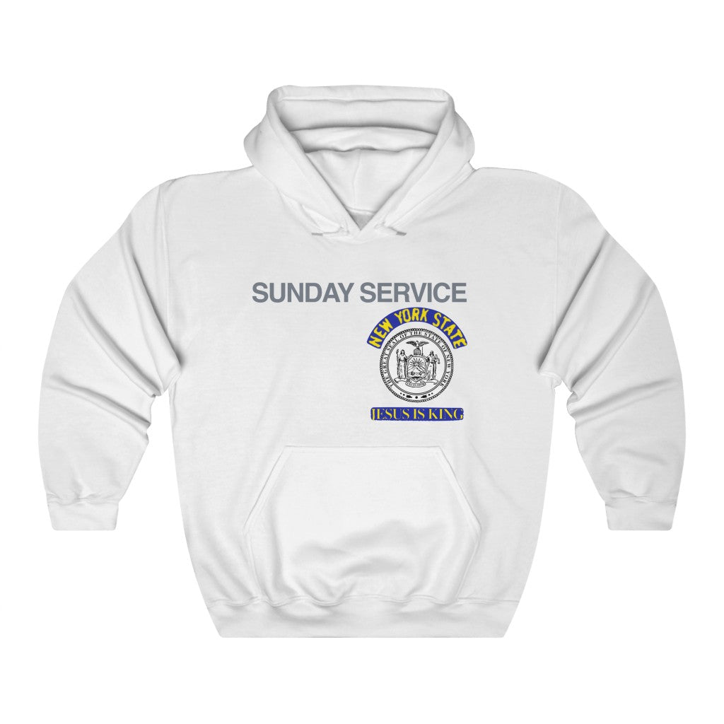 Jesus is King New York Seal Hoodie-S-White-Bootlg