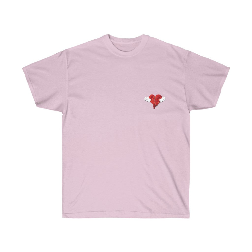 Kanye West Heartless T-shirt - 808s and Heartbreaks-Light Pink-S-Bootlg