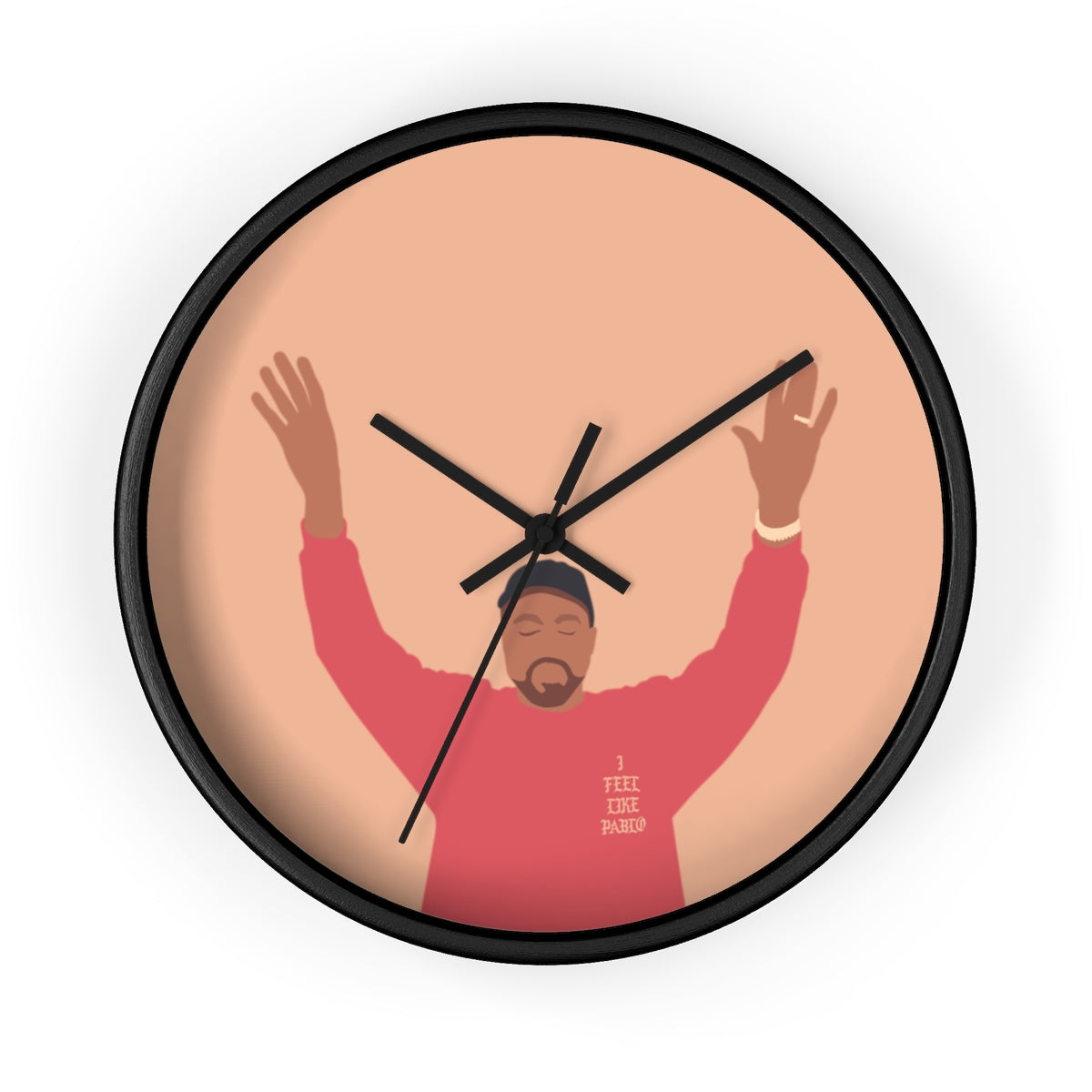 Kanye West I Feel Like Pablo Wall clock - The Life of Pablo TLOP tour merch inspired-10 in-Black-Black-Bootlg