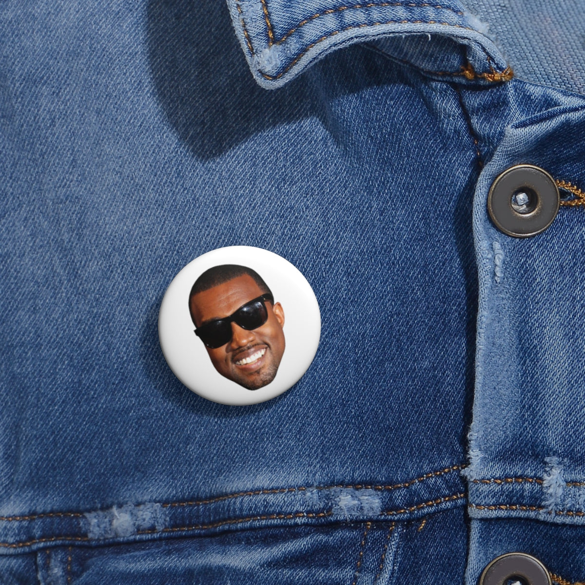 Kanye West Meme Face Funny face Pin Buttons-1"-Bootlg