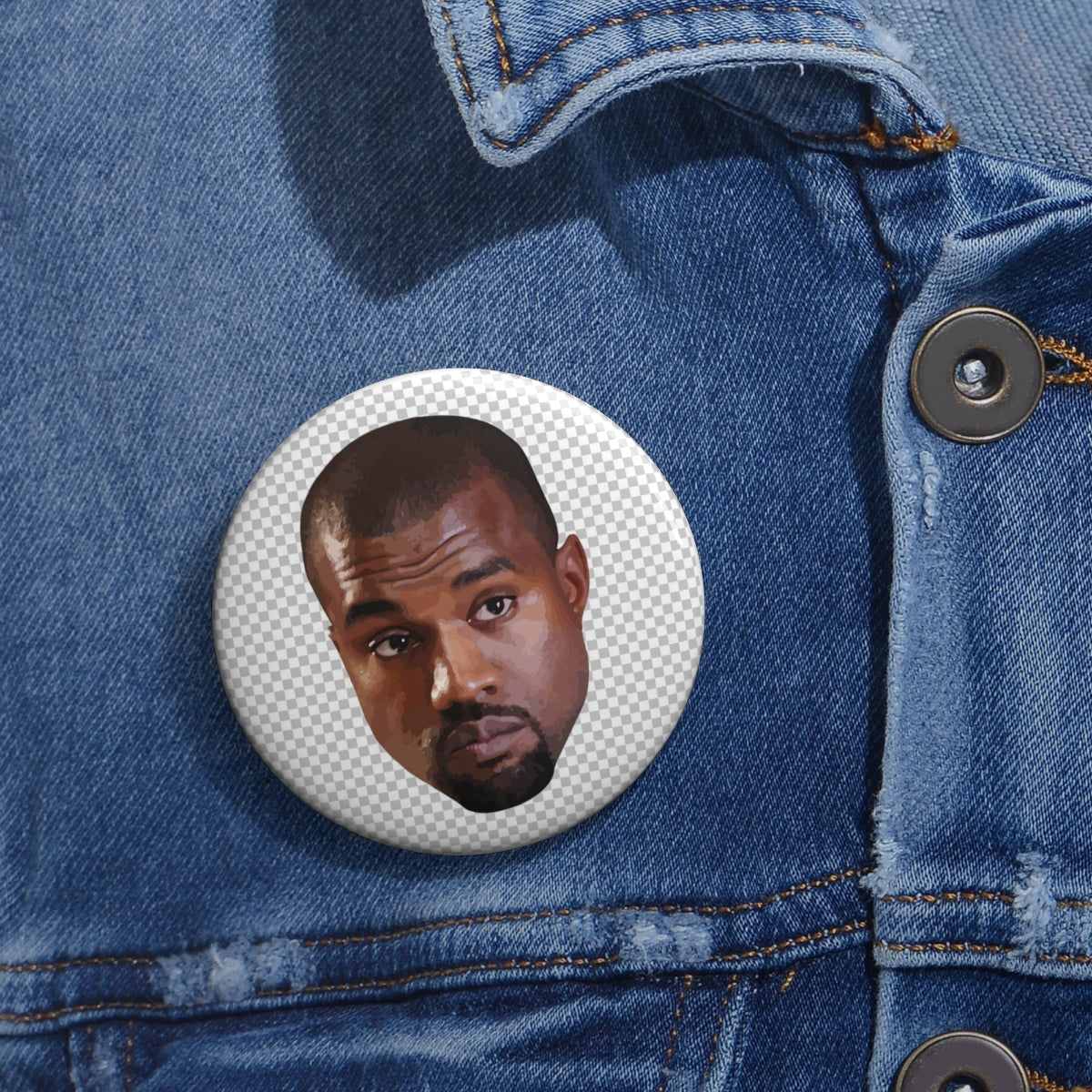Kanye West Meme Face Pin Buttons-Bootlg