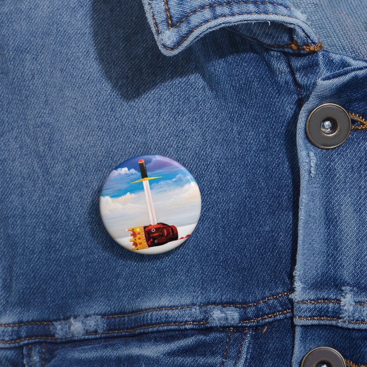 Kanye West inspired Dark Twisted Fantasy Pin Buttons-Bootlg