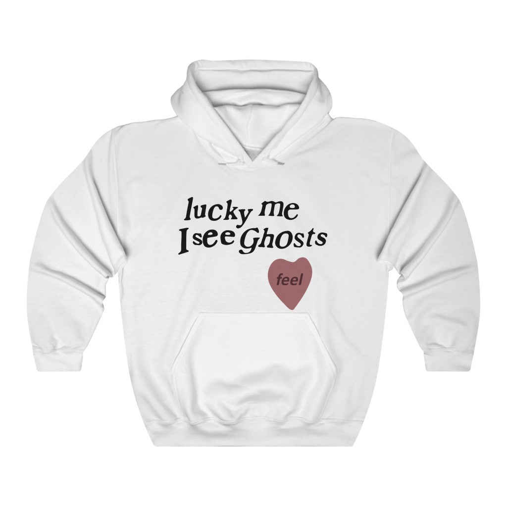 Kids See Ghosts Hoodie - Lucky Me I See Ghosts-S-White-Bootlg