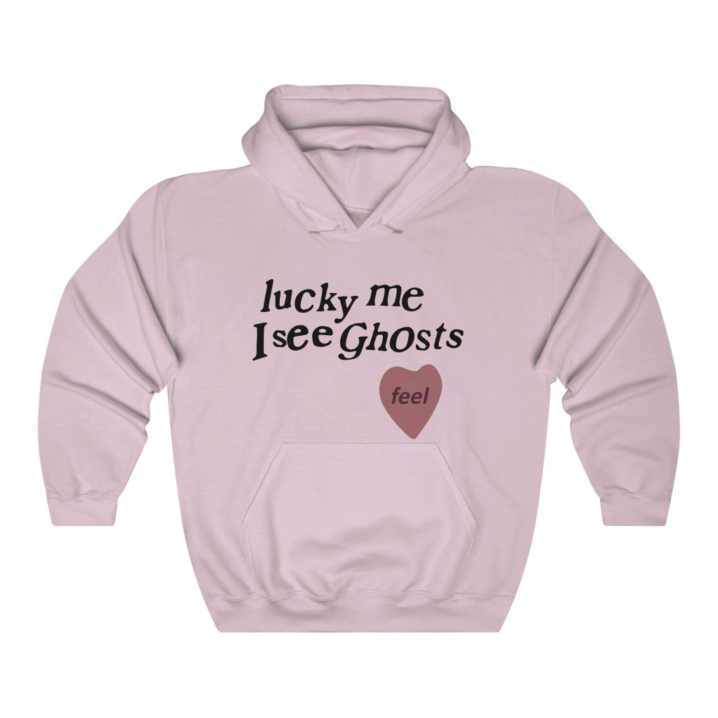 Kids See Ghosts Hoodie - Lucky Me I See Ghosts-S-Light Pink-Bootlg