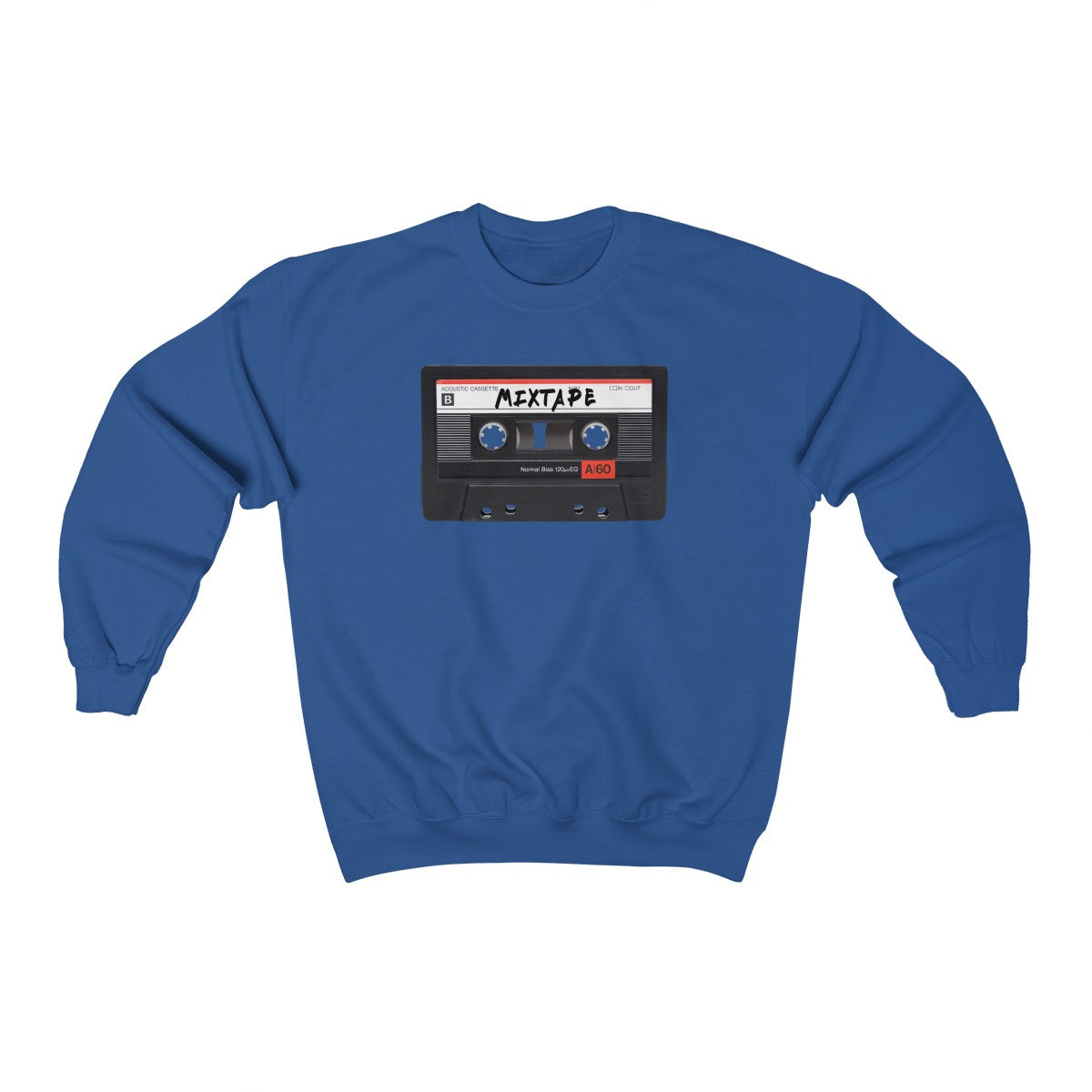 Mixtape Tape Heavy Blend™ Crewneck Sweatshirt-Royal-S-Bootlg