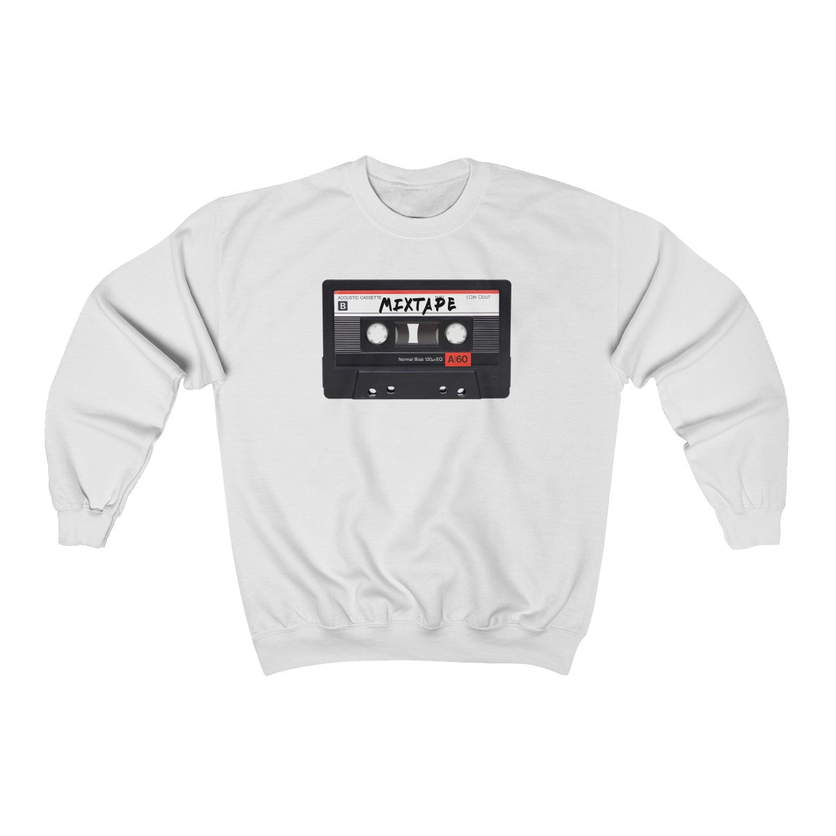 Mixtape Tape Heavy Blend™ Crewneck Sweatshirt-White-L-Bootlg