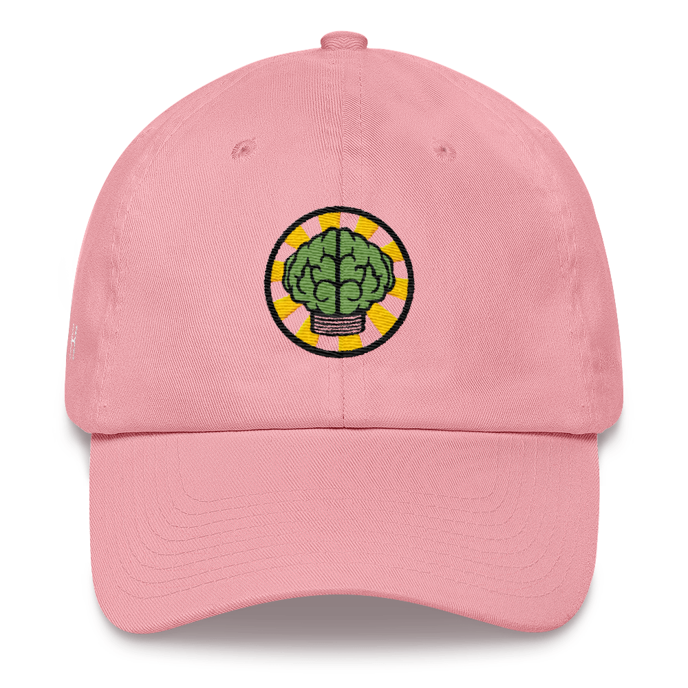 NERD Brain logo embroidery Dad cap snapback. Pharrell Williams, Chad Hugo & Shay Haley.-Pink-Bootlg