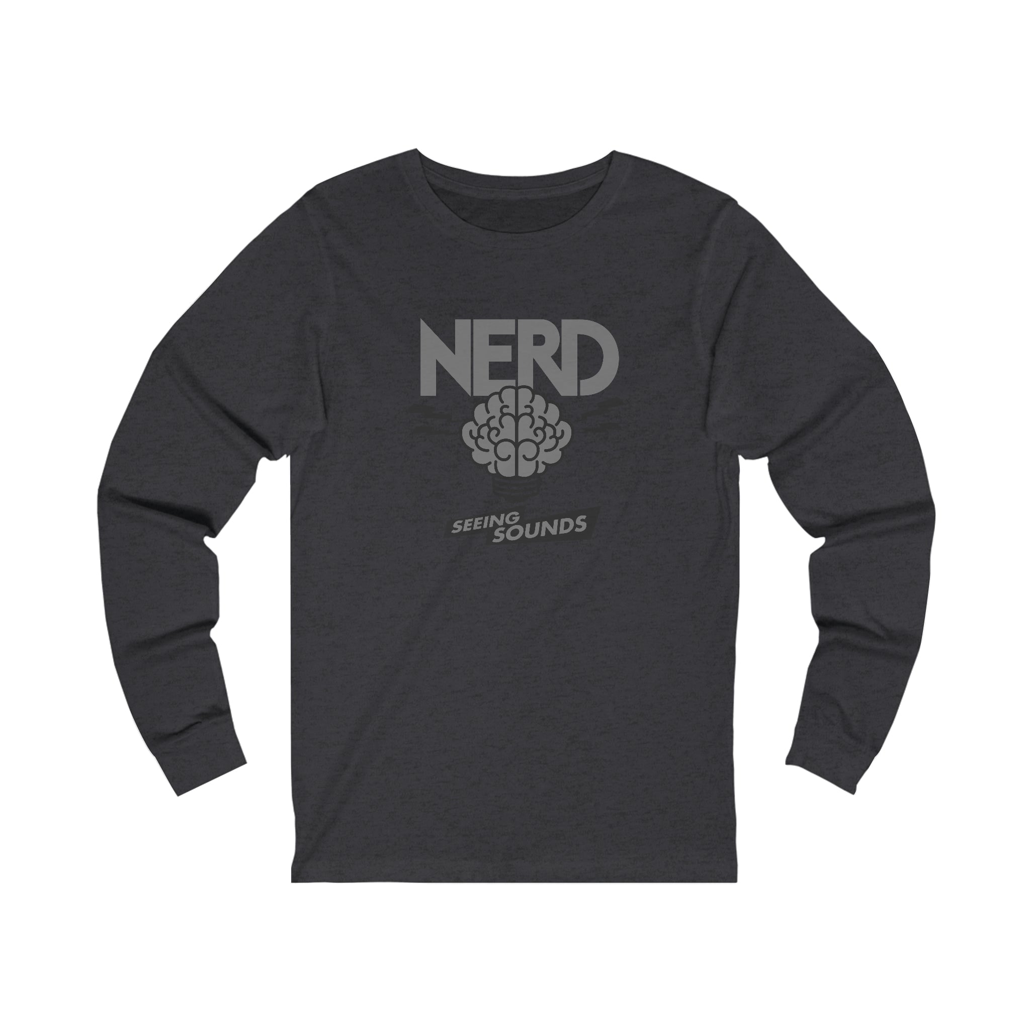 NERD Seeing Sounds Inspired Unisex Long Sleeve Tee-Dark Grey Heather-XS-Bootlg