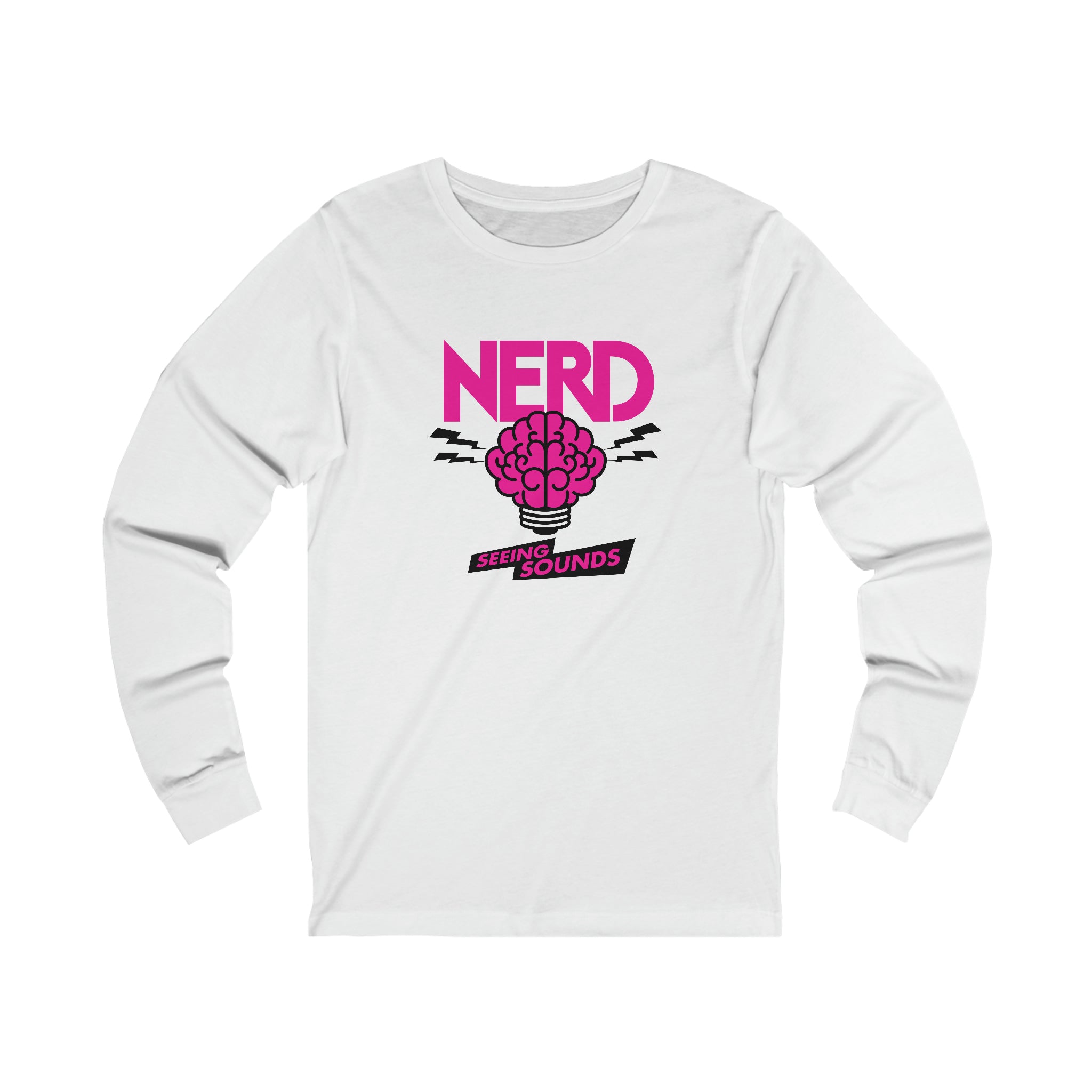 NERD Seeing Sounds Inspired Unisex Long Sleeve Tee-White-XS-Bootlg