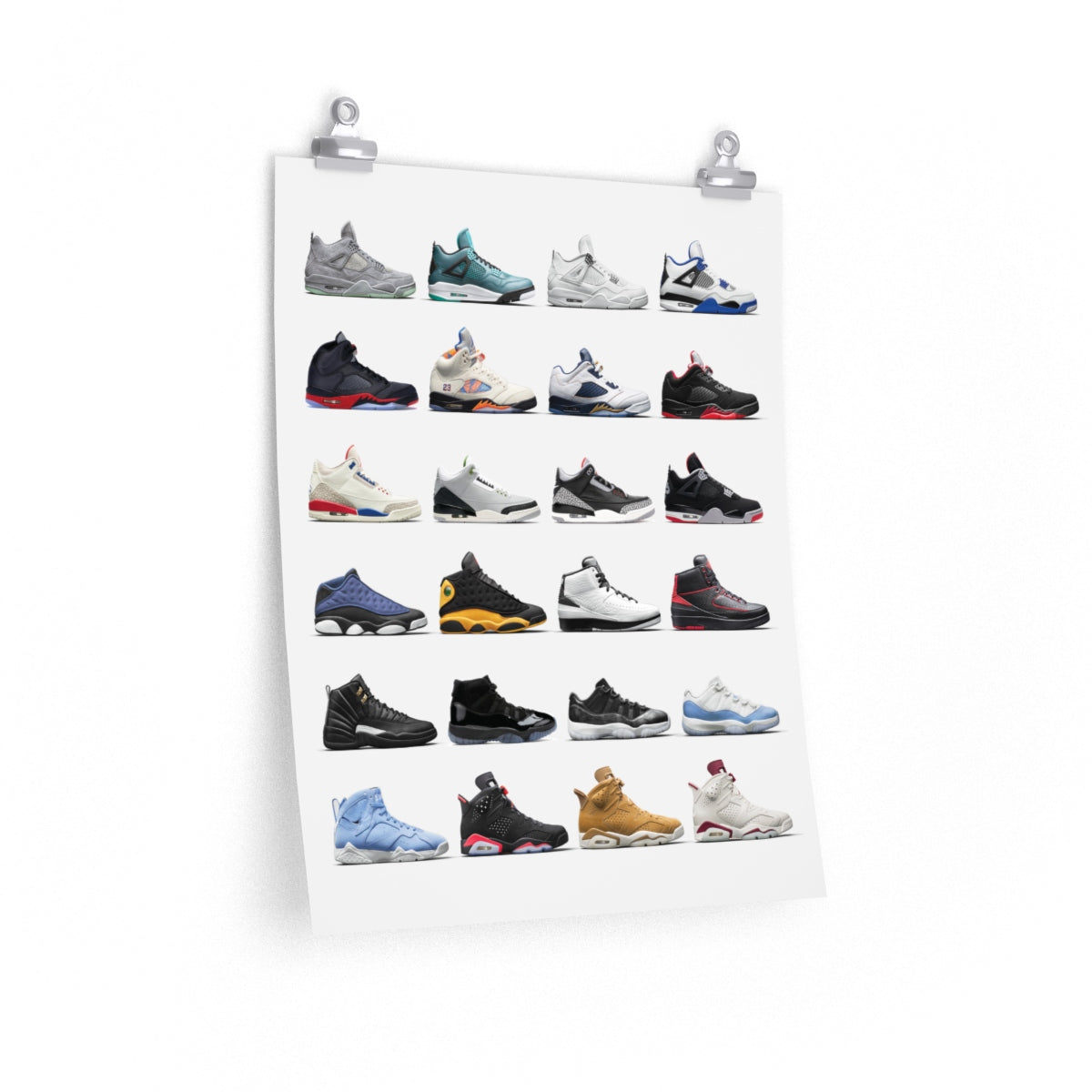 Nike Air Jordans Hall of Fame Poster - Michael Jordan Wall Art-Bootlg