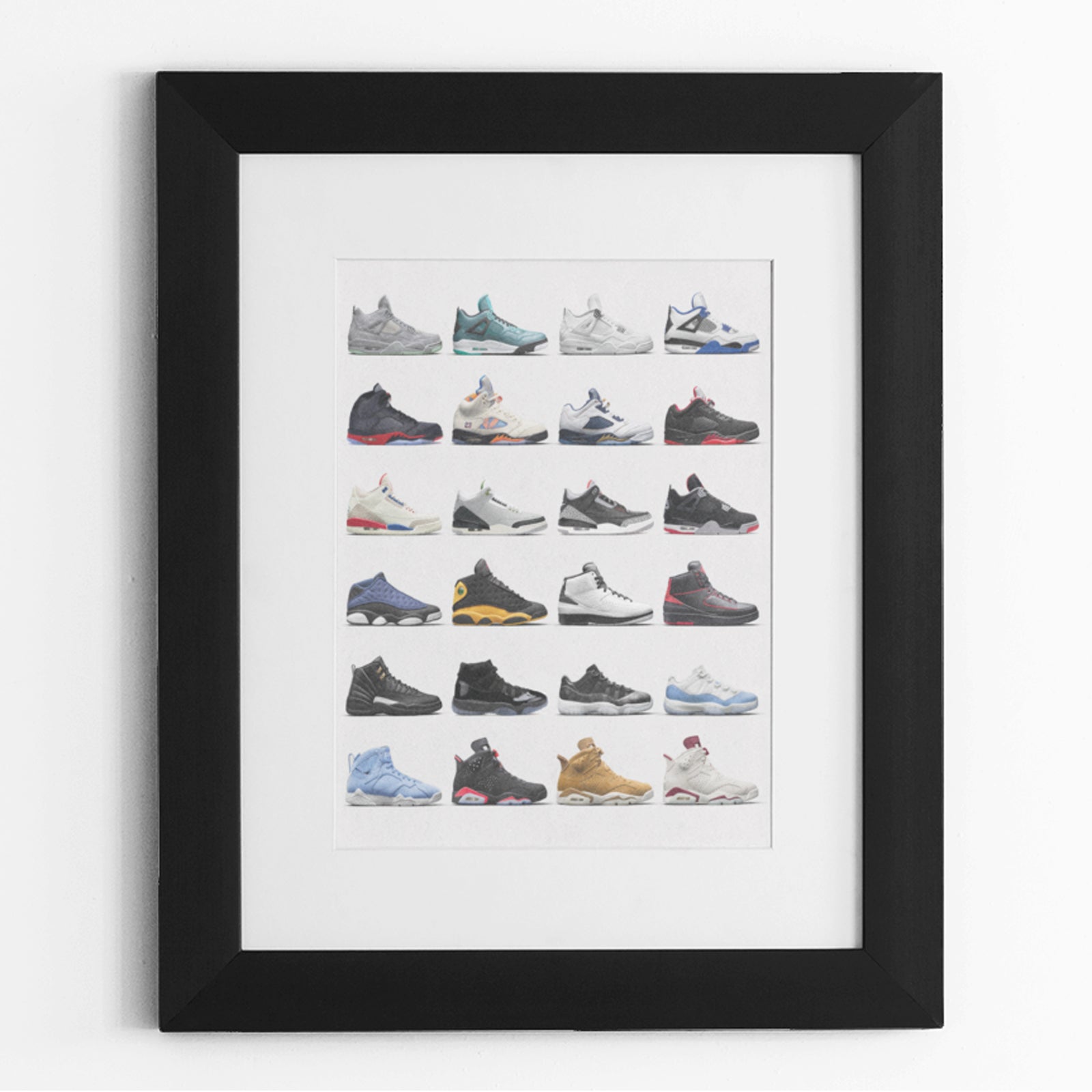 Nike Air Jordans Hall of Fame Poster - Michael Jordan Wall Art-16″ × 20″-Bootlg