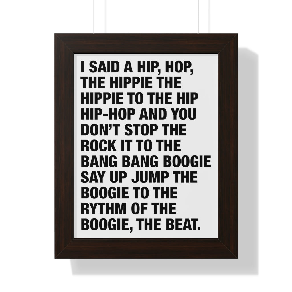 Rappers Delight Framed Poster print-11" × 14"-Walnut-Bootlg