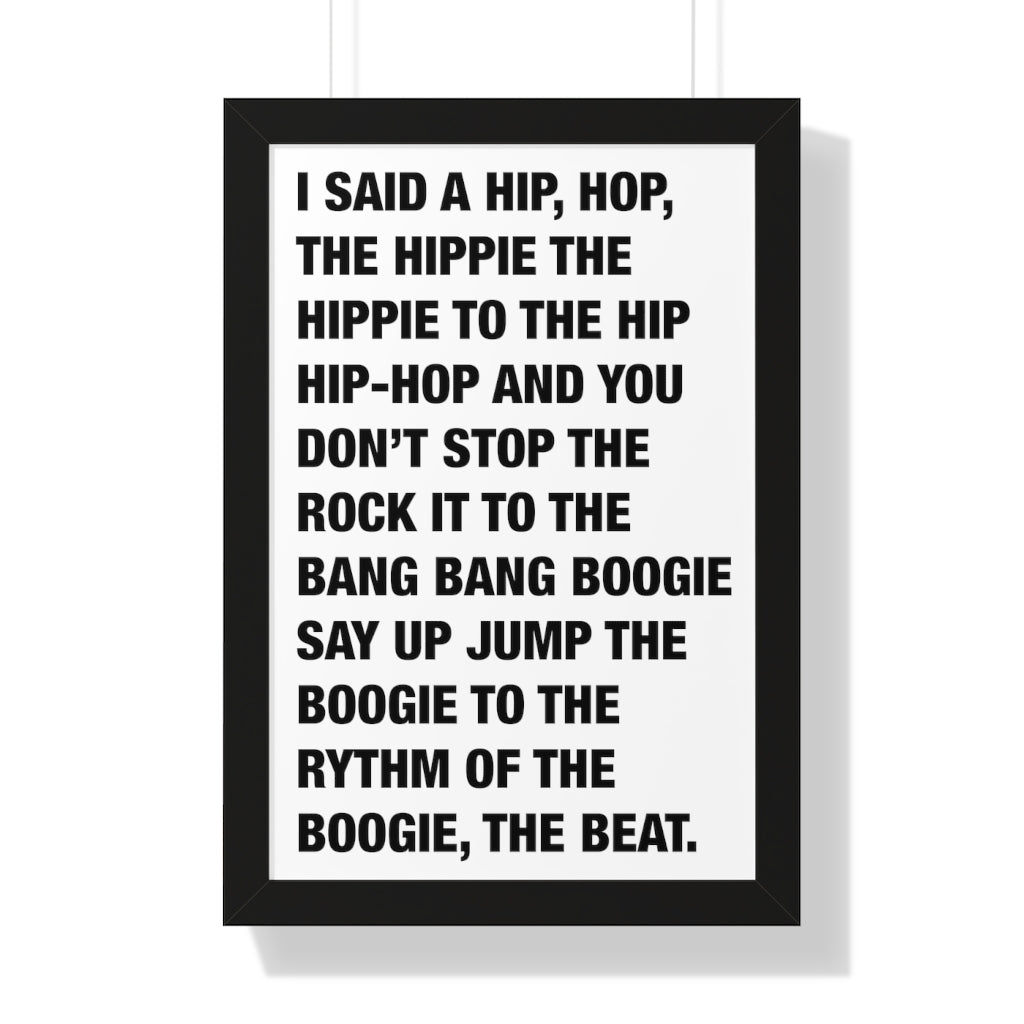 Rappers Delight Framed Poster print-16″ × 24″-Black-Bootlg