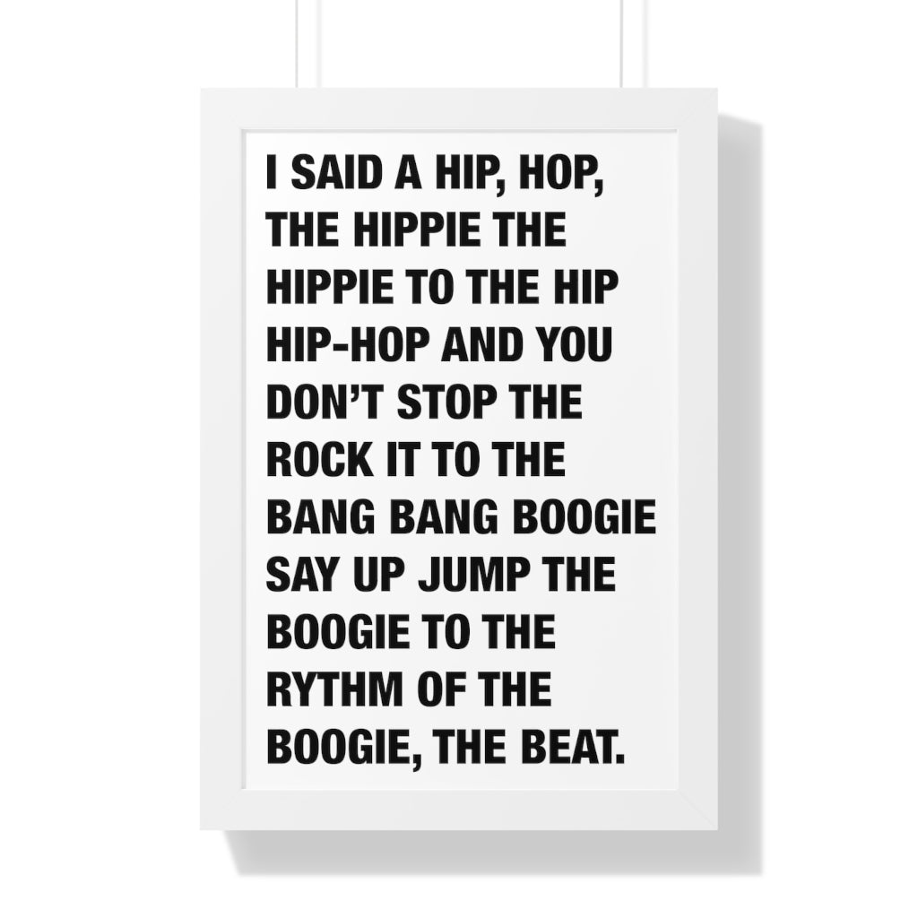 Rappers Delight Framed Poster print-16″ × 24″-White-Bootlg