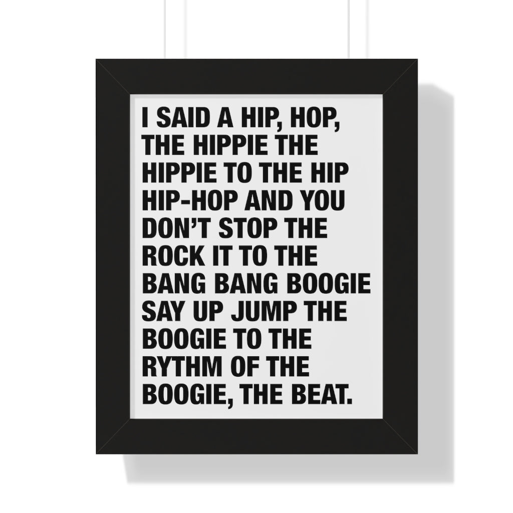 Rappers Delight Framed Poster print-11" × 14"-Black-Bootlg