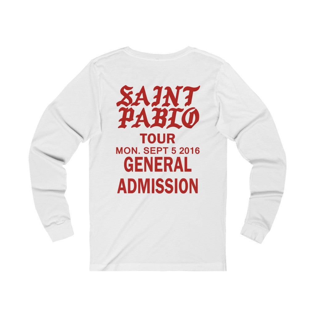 Saint Pablo Tour Kanye West Unisex Concert Jersey Long Sleeve Tee-Bootlg