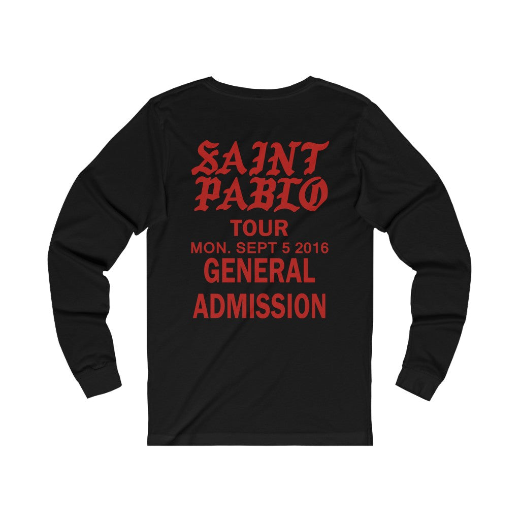Saint Pablo Tour Kanye West Unisex Concert Jersey Long Sleeve Tee-Bootlg