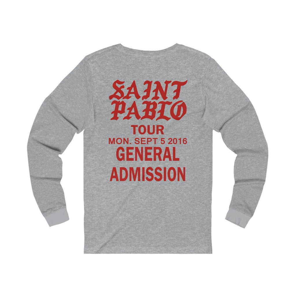 Saint Pablo Tour Kanye West Unisex Concert Jersey Long Sleeve Tee-Bootlg
