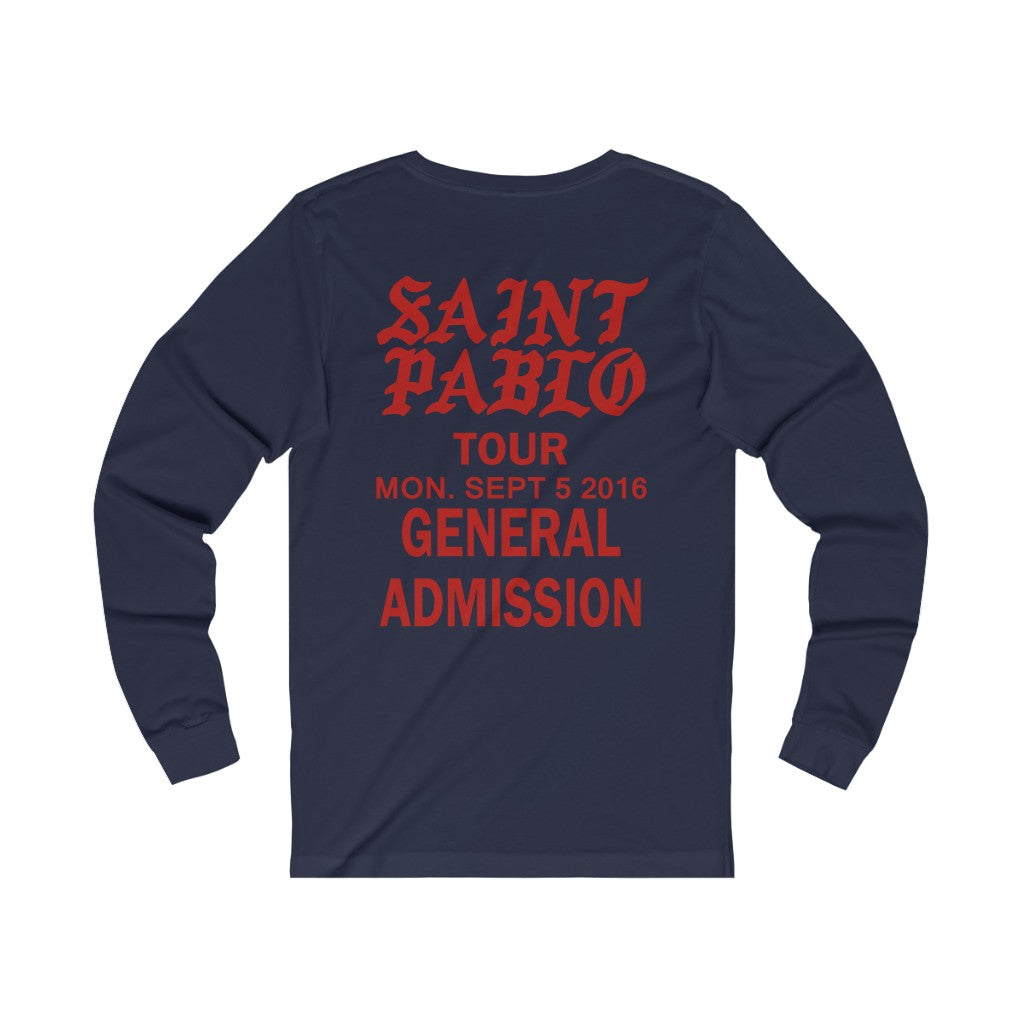 Saint Pablo Tour Kanye West Unisex Concert Jersey Long Sleeve Tee-Bootlg