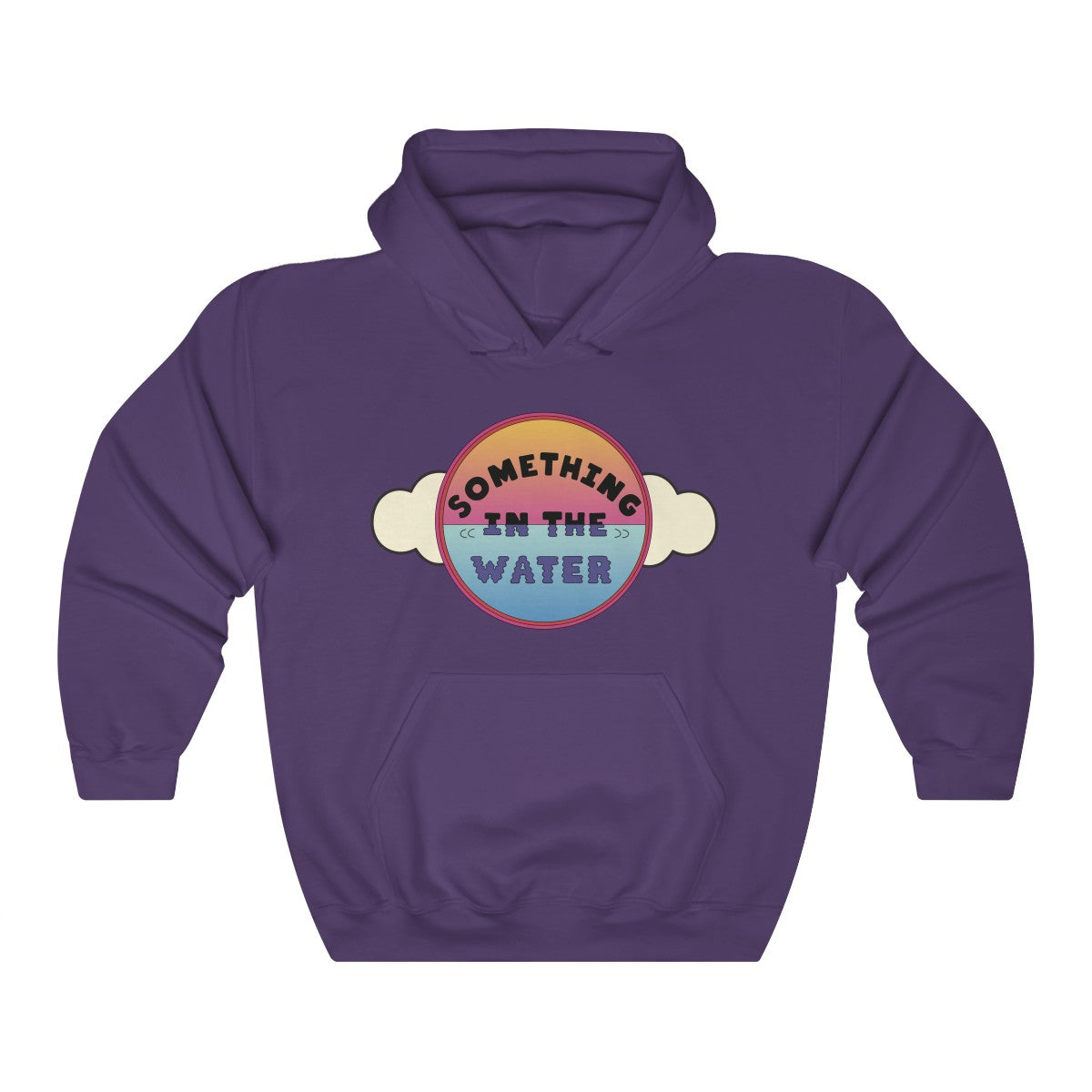 Something in the water Unisex Heavy Blend Hooded Sweatshirt - Pharrell Williams festival merch inspired-Purple-S-Bootlg