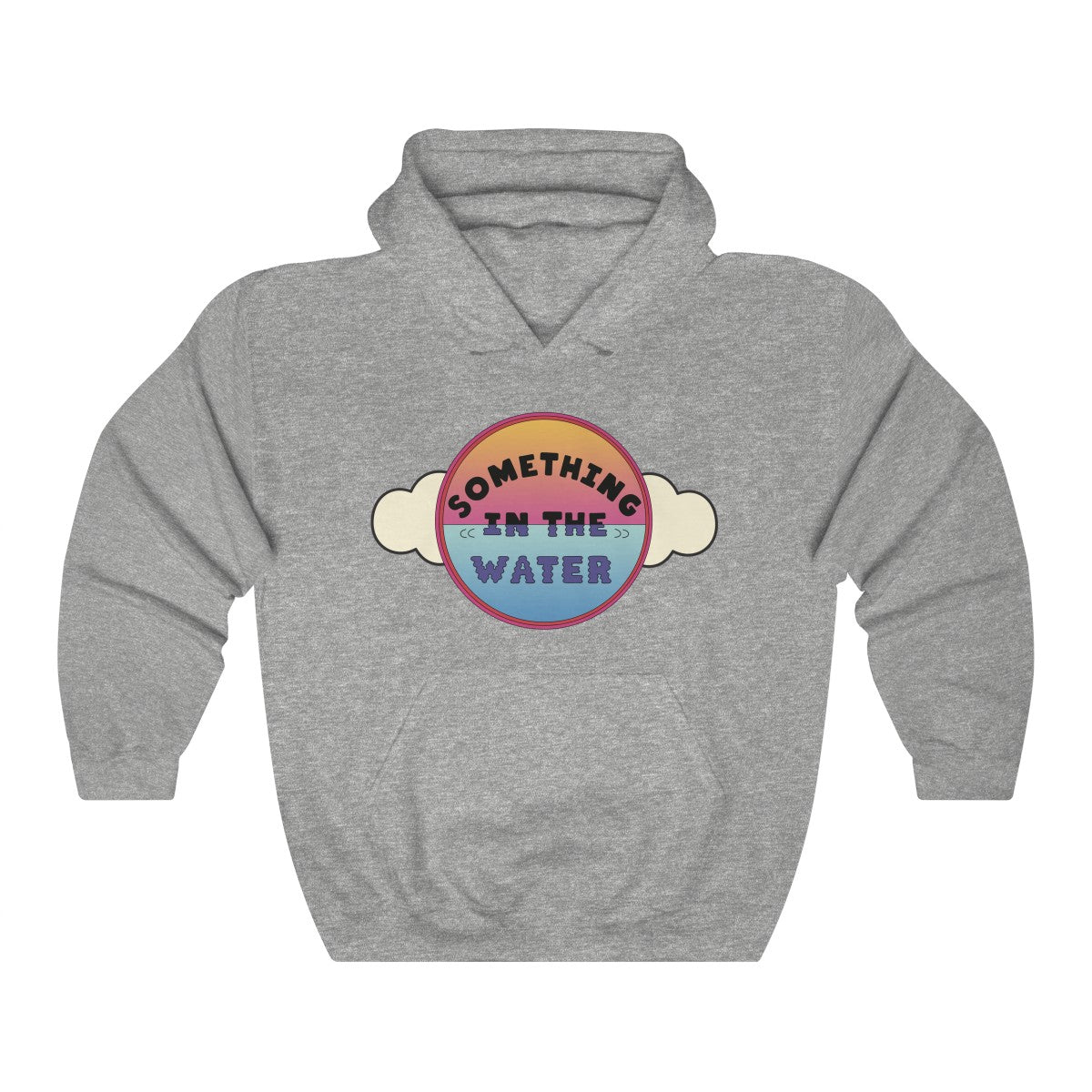 Something in the water Unisex Heavy Blend Hooded Sweatshirt - Pharrell Williams festival merch inspired-Sport Grey-S-Bootlg