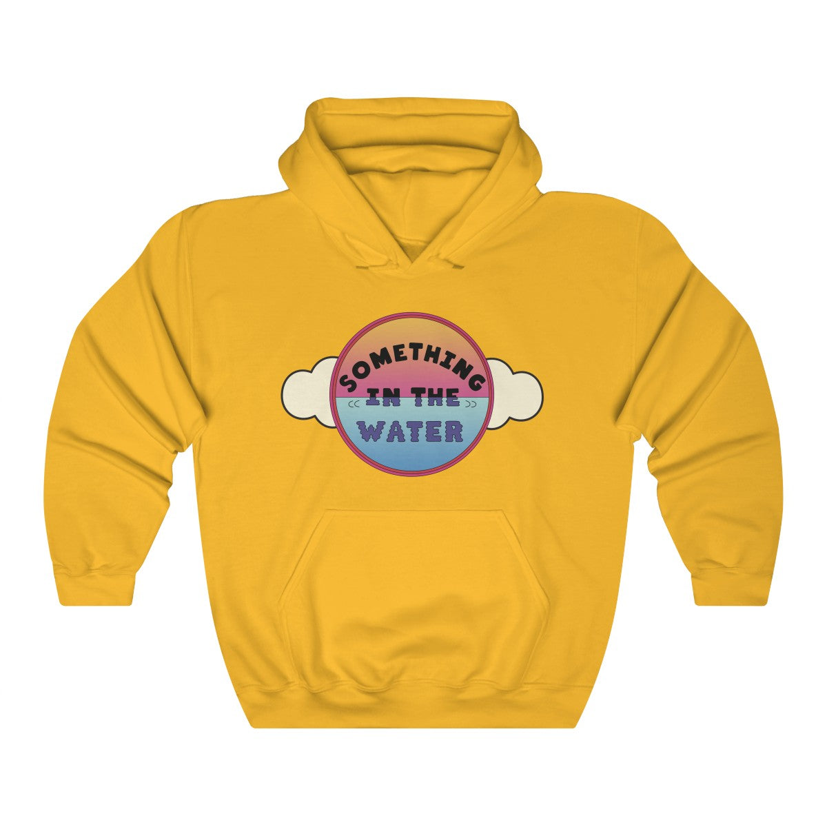 Something in the water Unisex Heavy Blend Hooded Sweatshirt - Pharrell Williams festival merch inspired-Gold-S-Bootlg