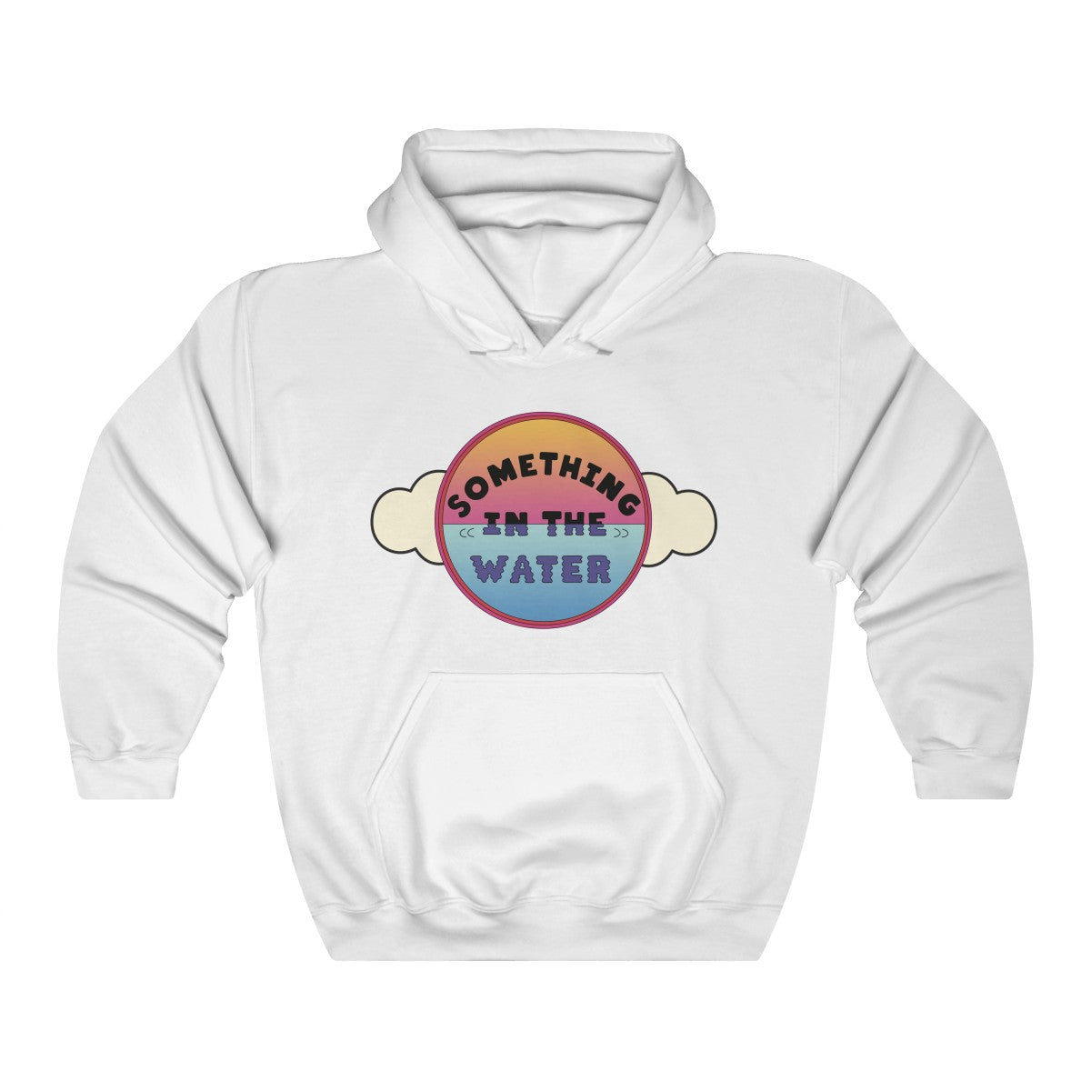Something in the water Unisex Heavy Blend Hooded Sweatshirt - Pharrell Williams festival merch inspired-White-L-Bootlg