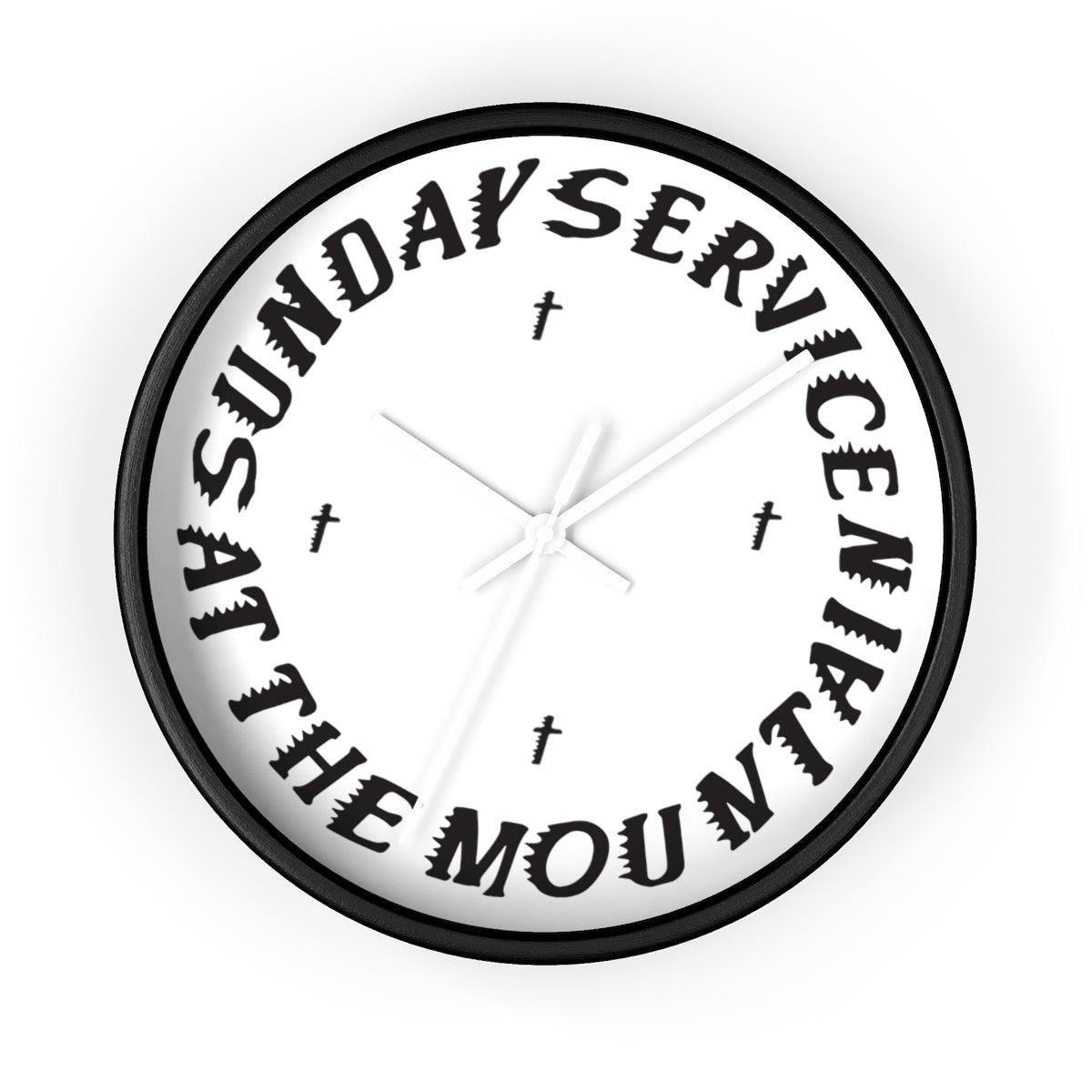 Sunday Service At The Mountain Wall clock - Kanye West Sunday Service Coachella-10 in-Black-White-Bootlg